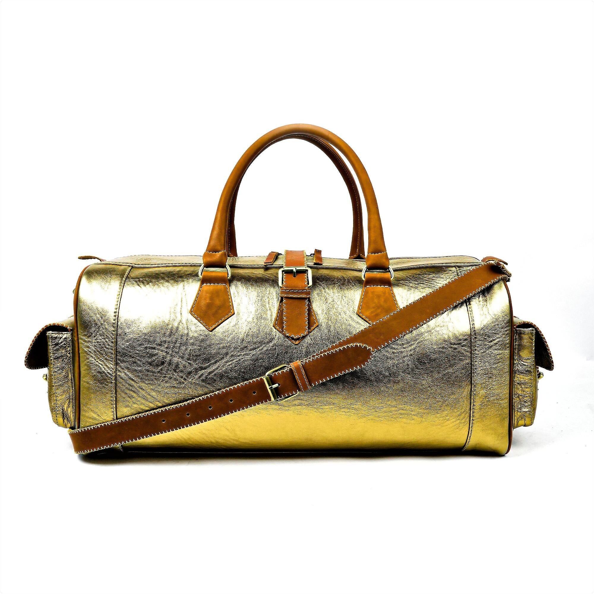 Premium Handcrafted Vintage Bumblebee Leather Travel Bag | Full Grain Duffel
