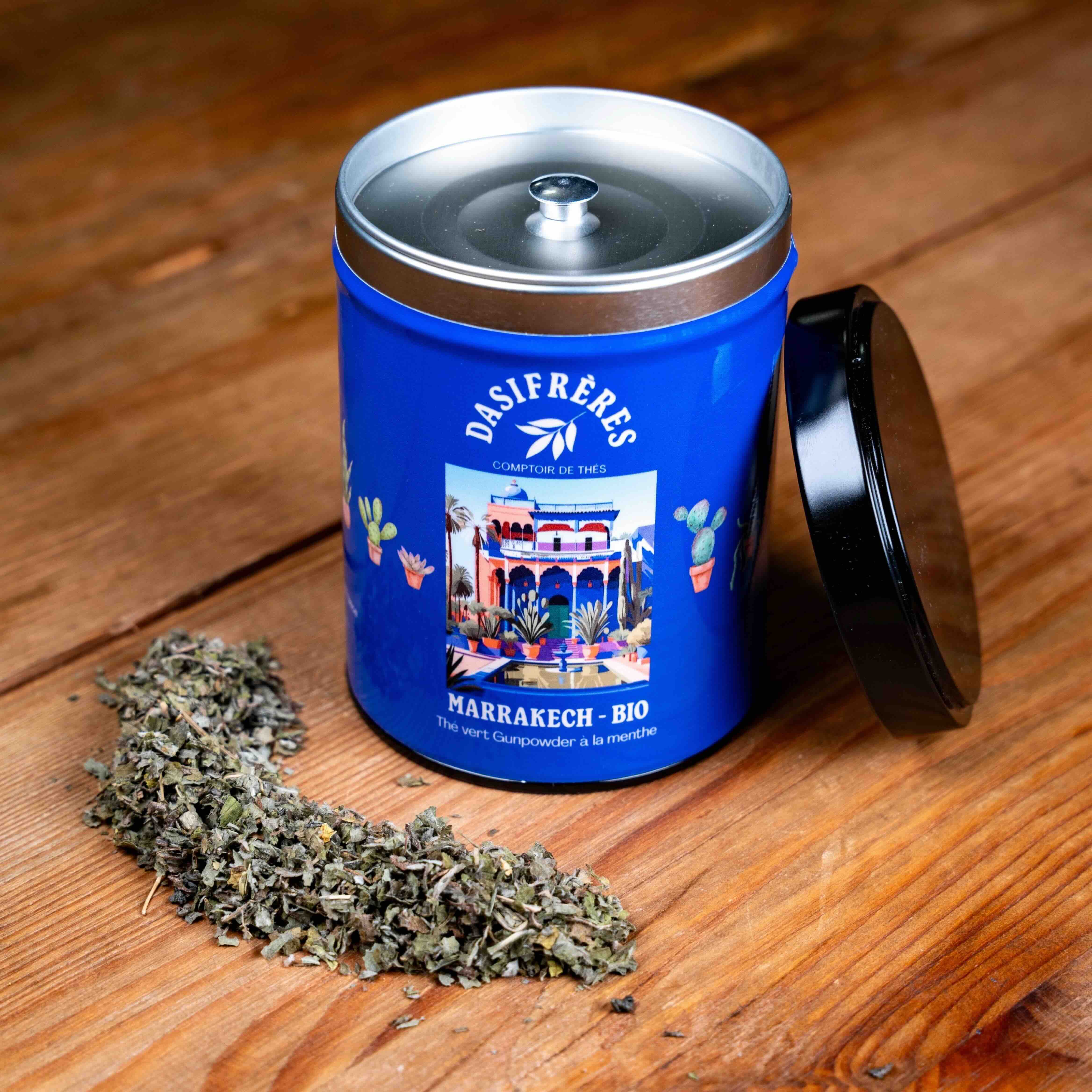 Marrakech Organic - Green Tea with Mint "Apple", 70g tin