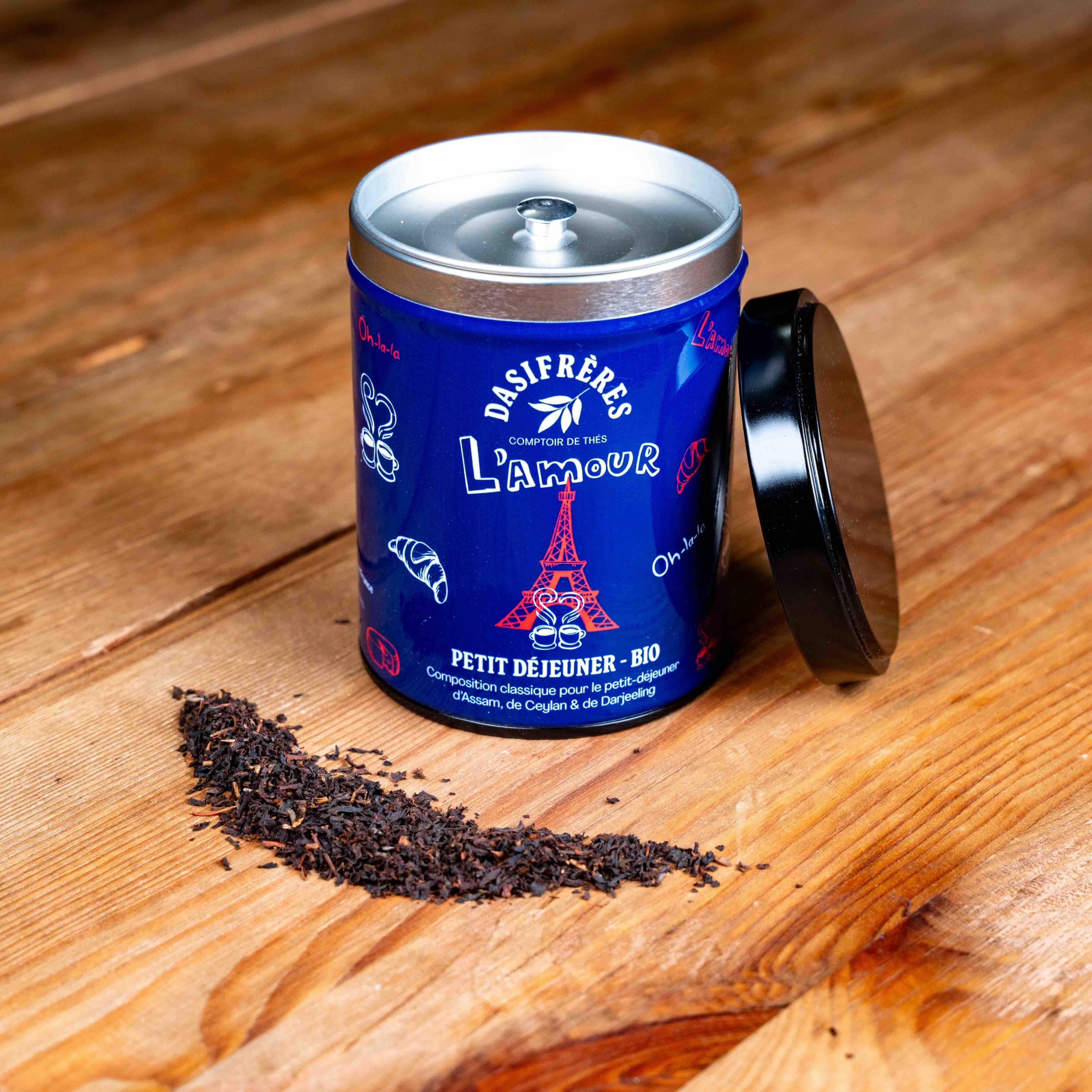 Breakfast - Organic Assam, Ceylon and Darjeeling black teas, 100g tin