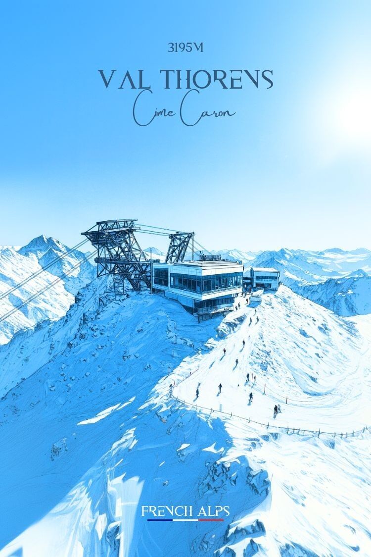 Buy wholesale Val Thorens Cime Caron poster - Ski resort in the Alps
