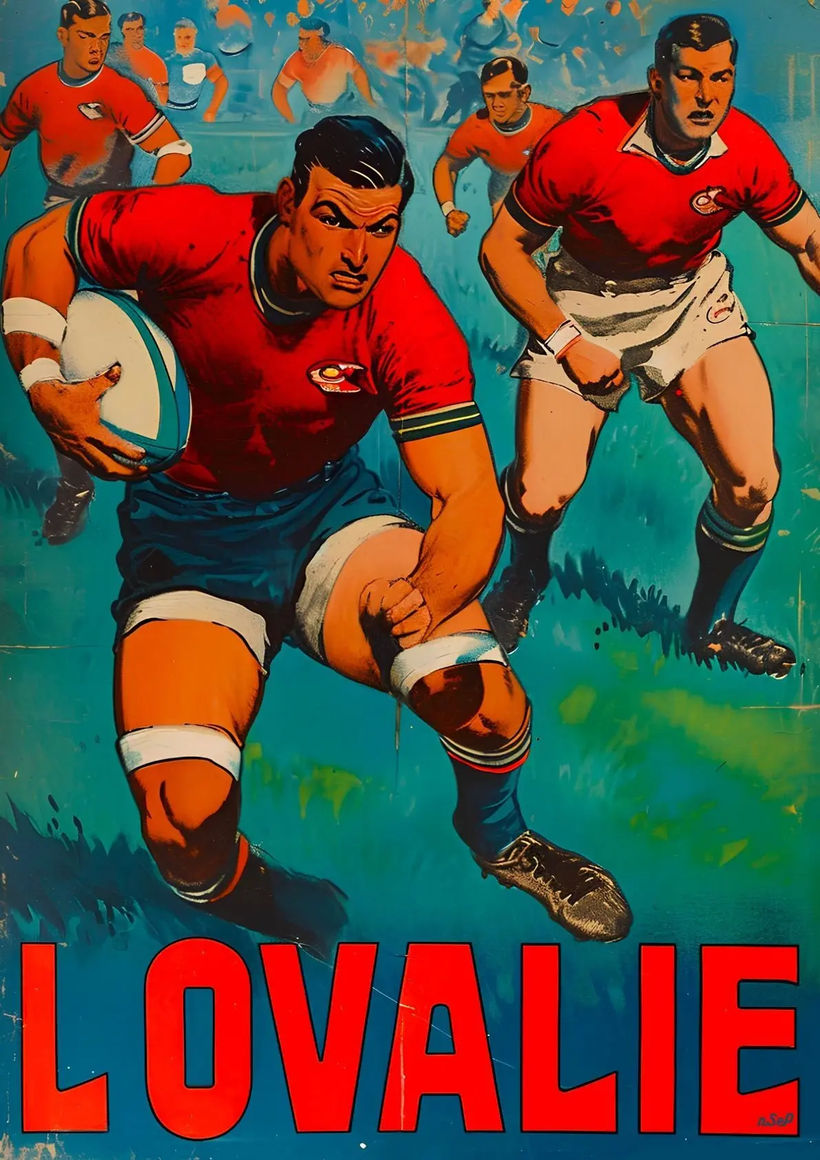 Achat Affiche Rugby - XV d Antan en gros