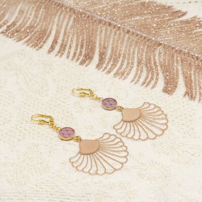 Boucles d'oreilles Feuille tropicale Motif résine Fête des mères Cadeau Maman Cadeau Maîtresse Noël
