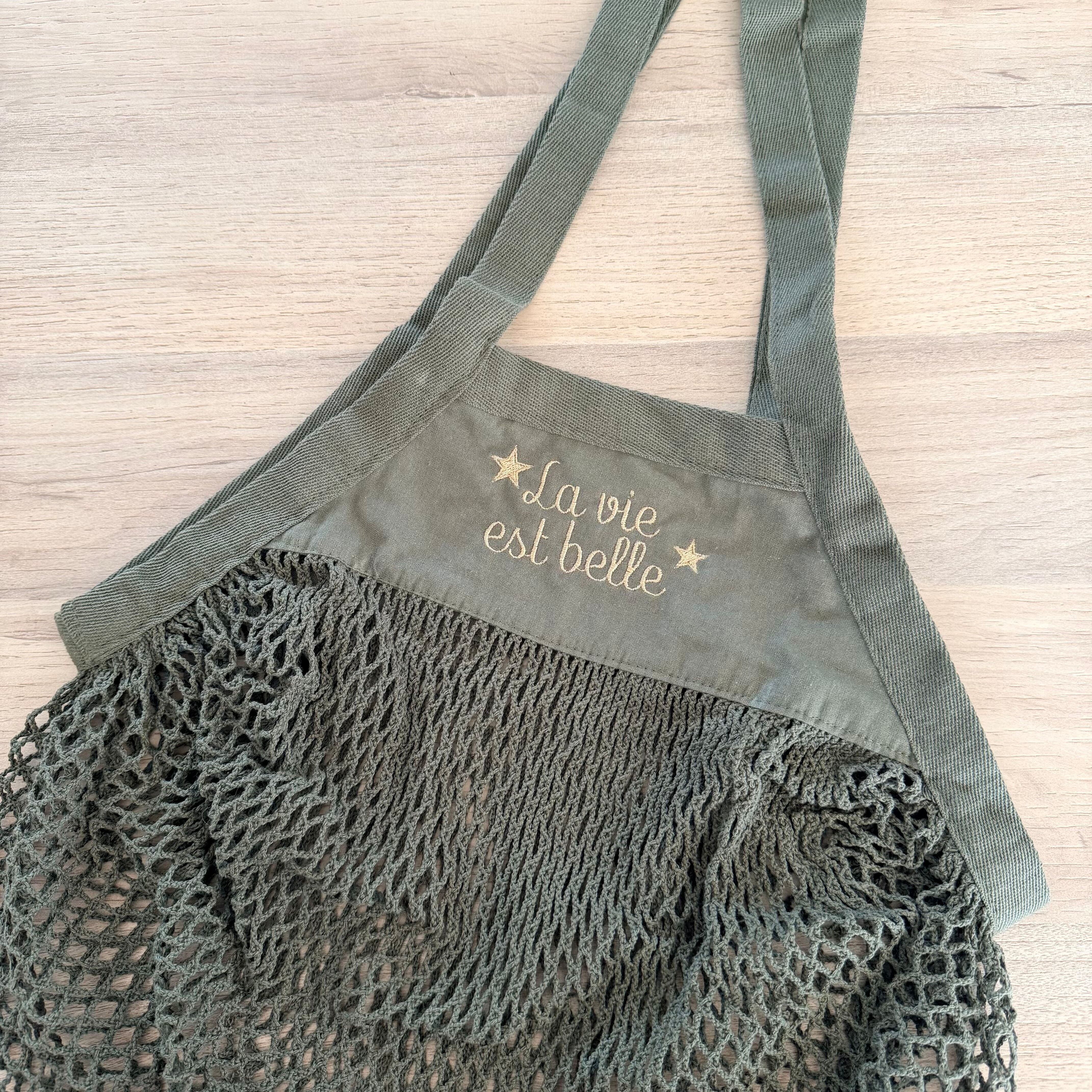 Bolsa de malla, la vida es bella.