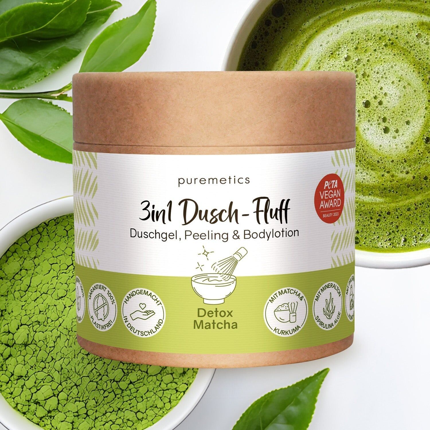 3in1 shower fluff 'Detox Matcha'