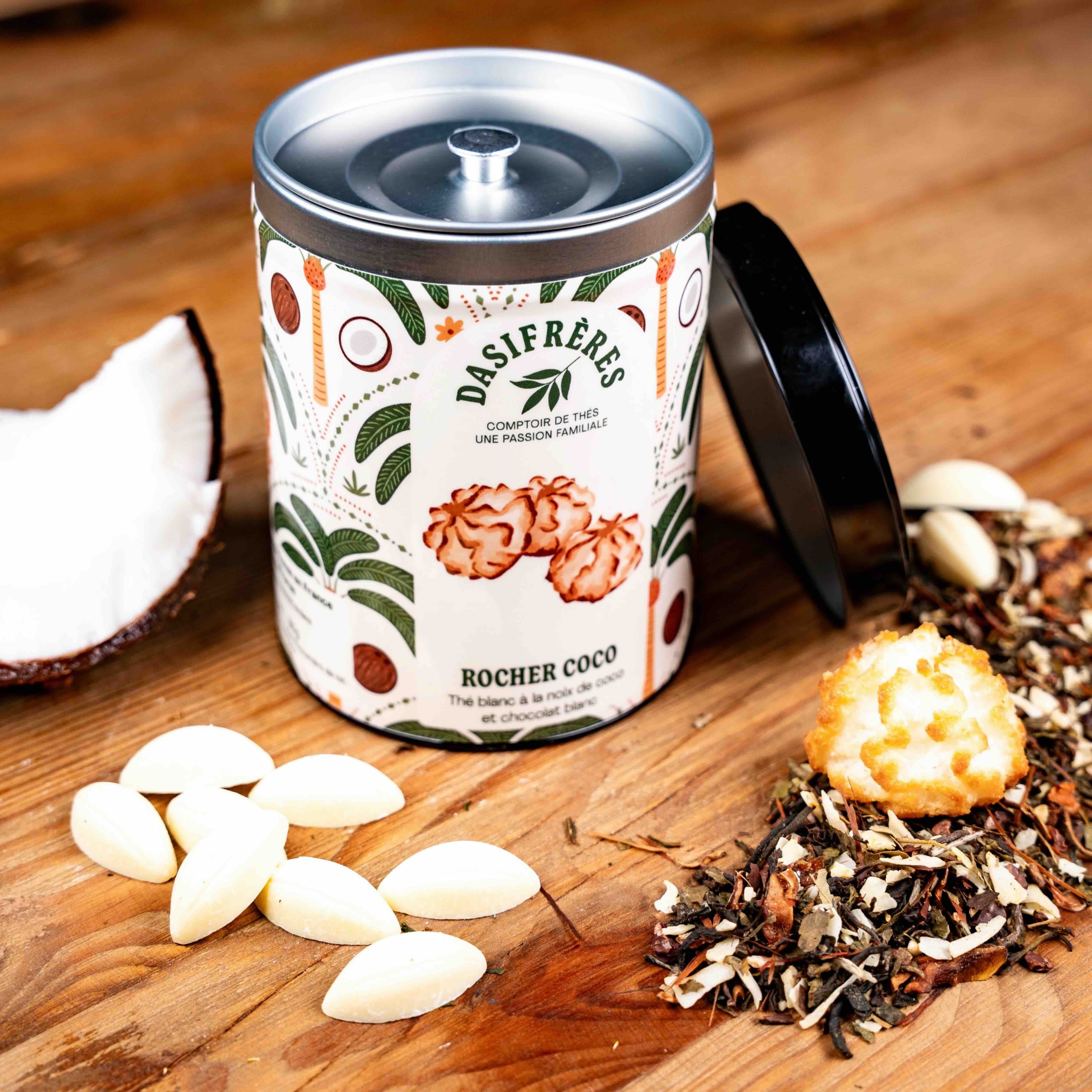 Coconut Rock - White tea with coconut and white chocolate, 80g box