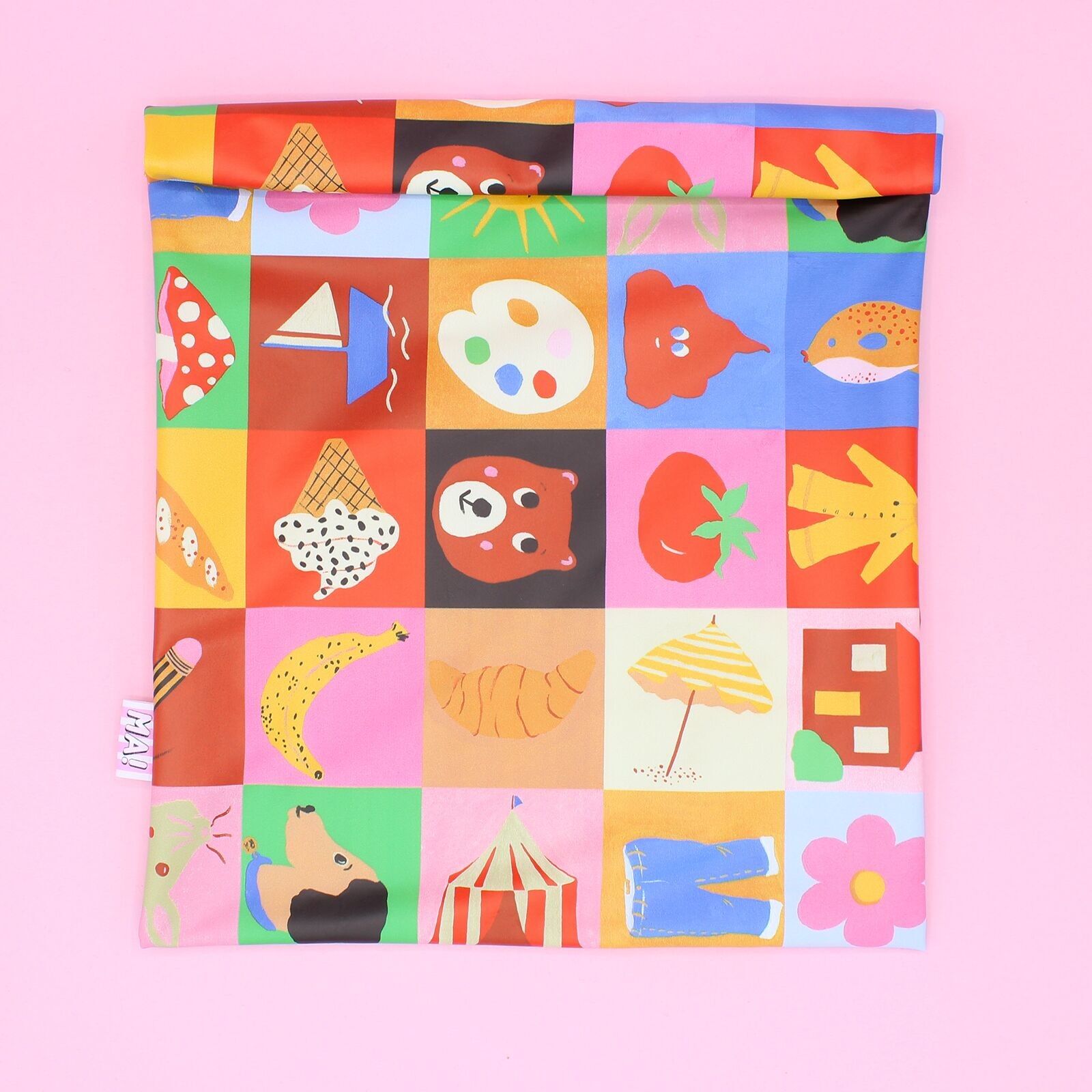 Bolsa impermeable para traje de baño - cuadrados de colores