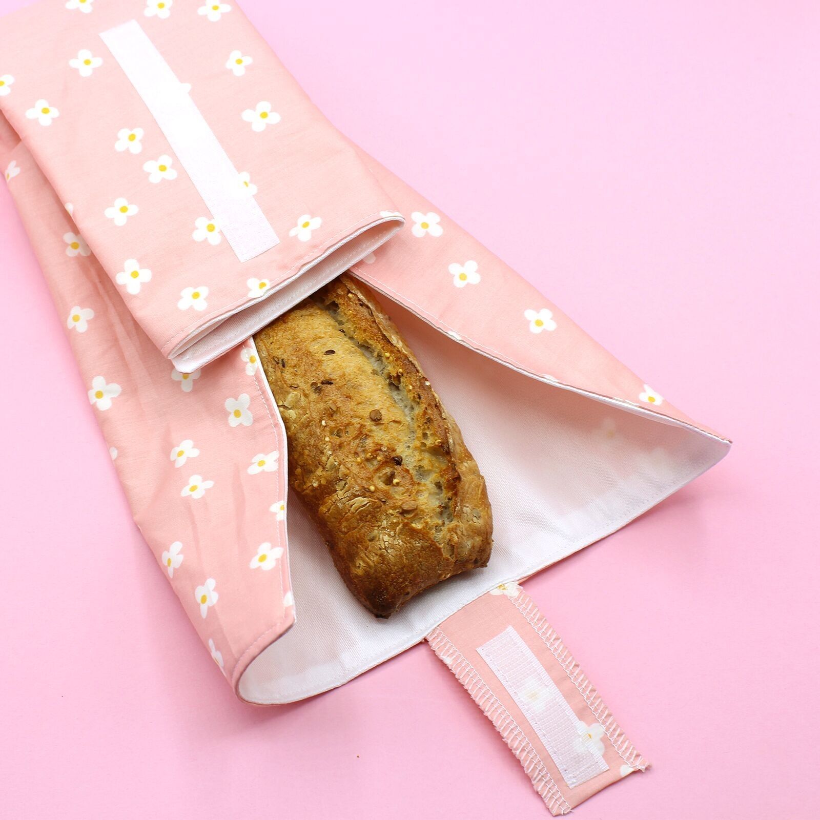 Envoltura reutilizable para sándwich - margaritas rosas