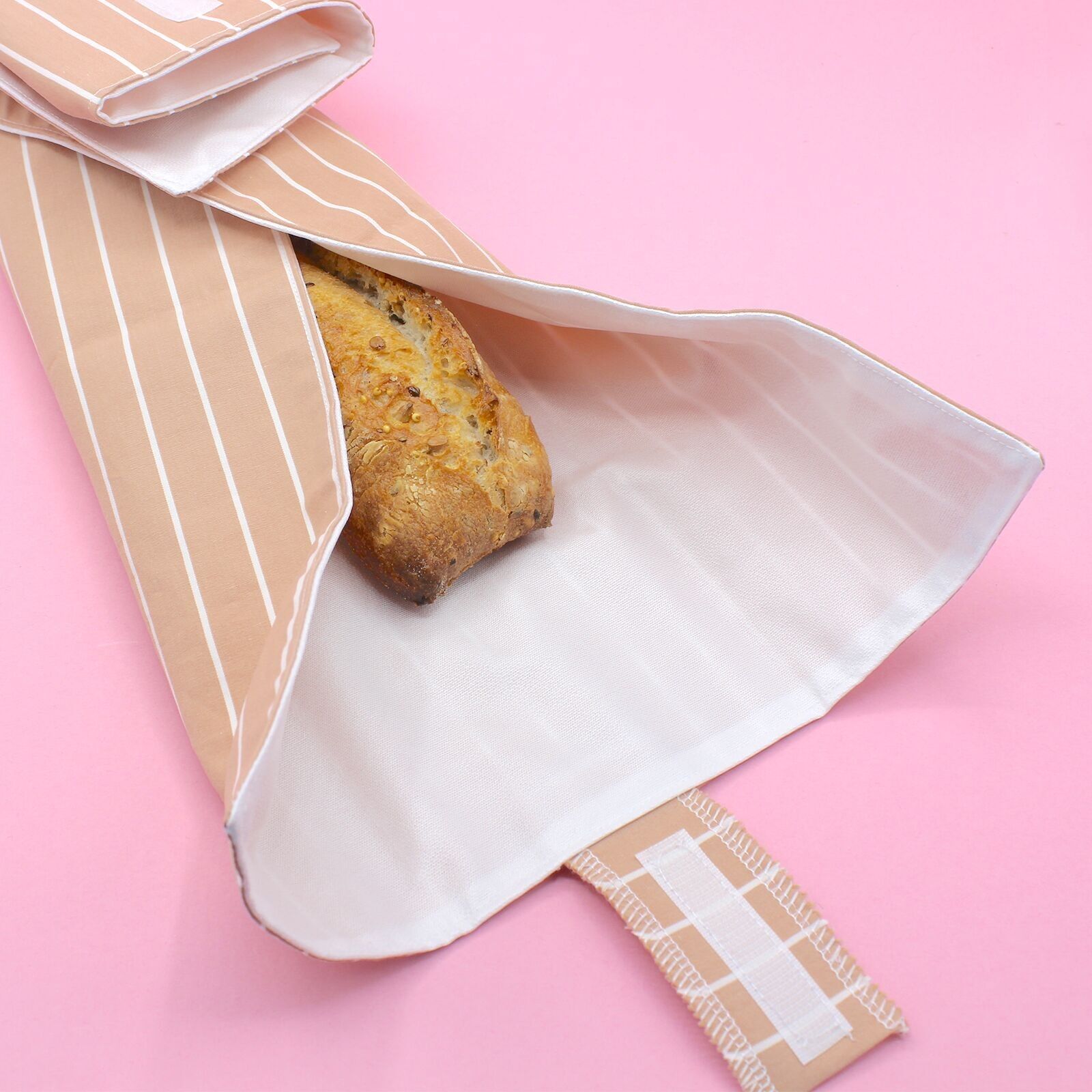 Envoltura de sándwich reutilizable - color piel a rayas