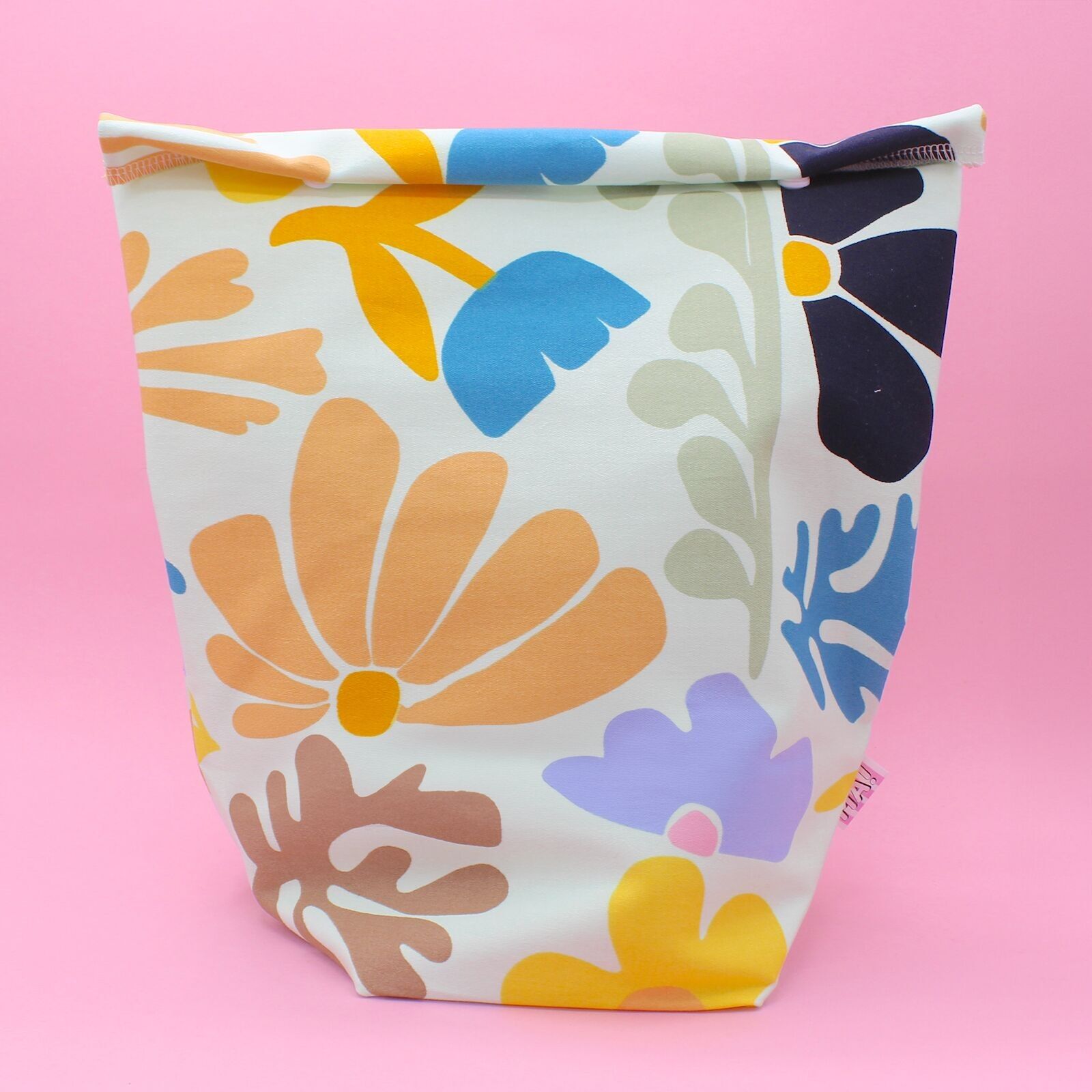 Bolsa de almuerzo maxi de algodón - coral