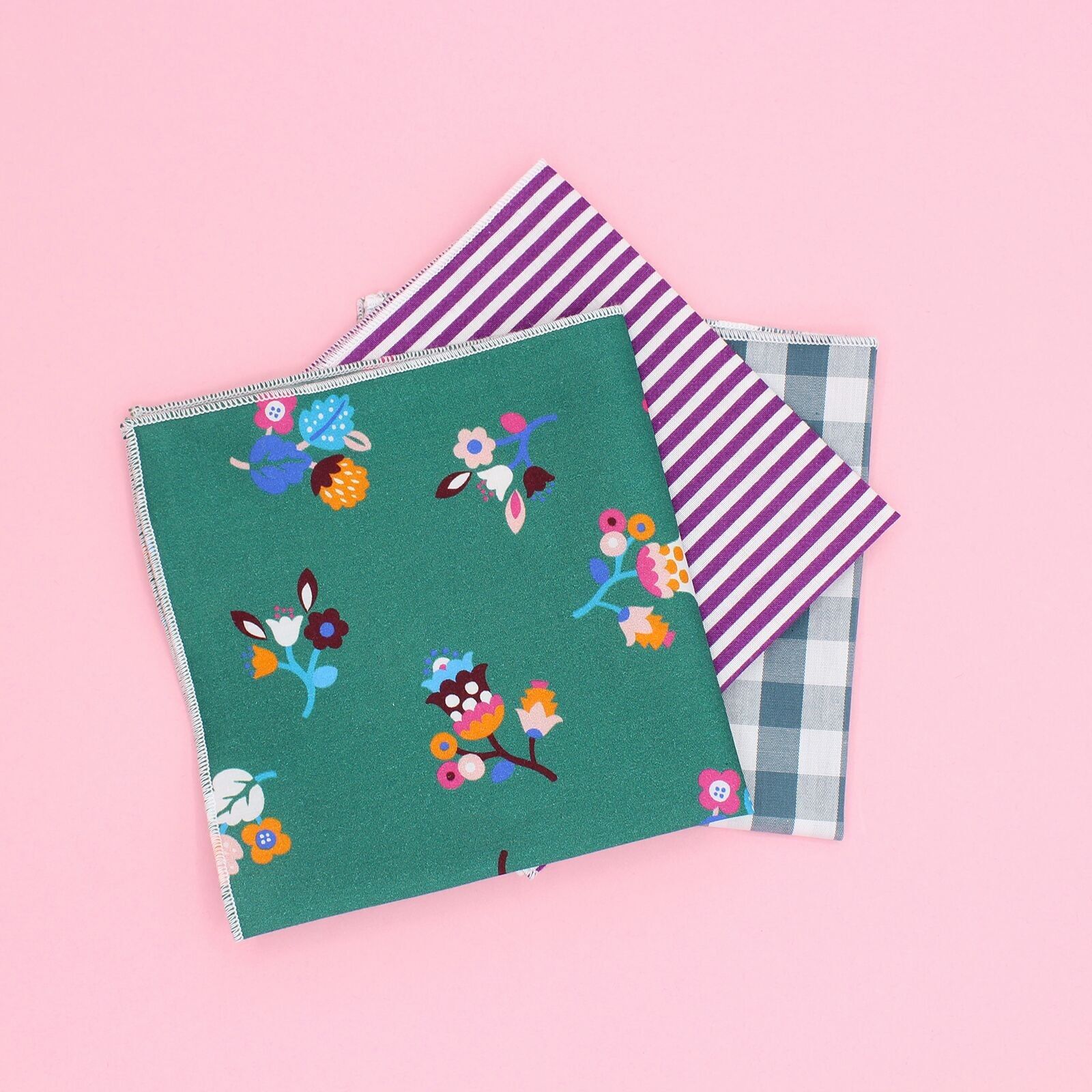 3 pañuelos - verdes