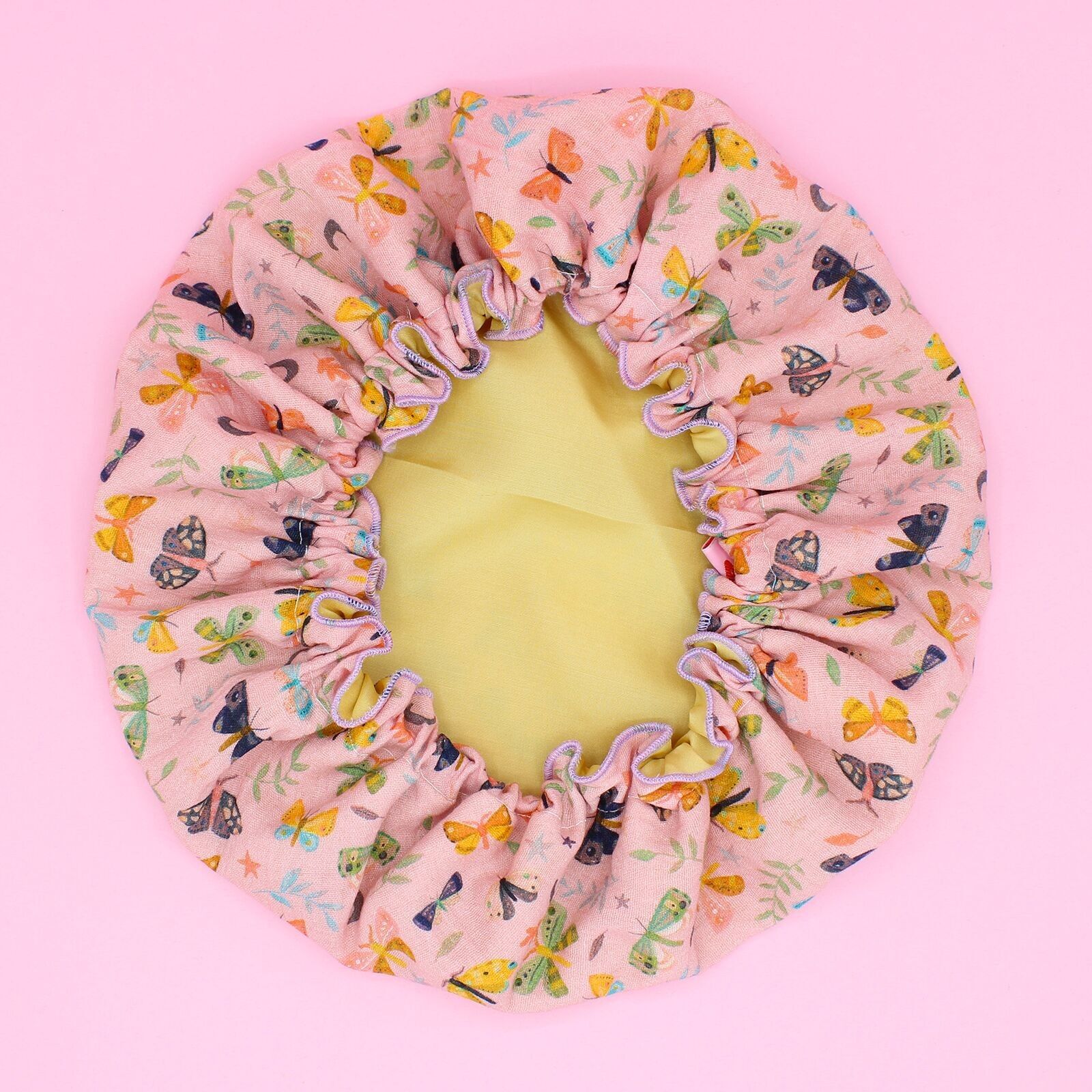 Gorro de seda para tratamiento - mariposas