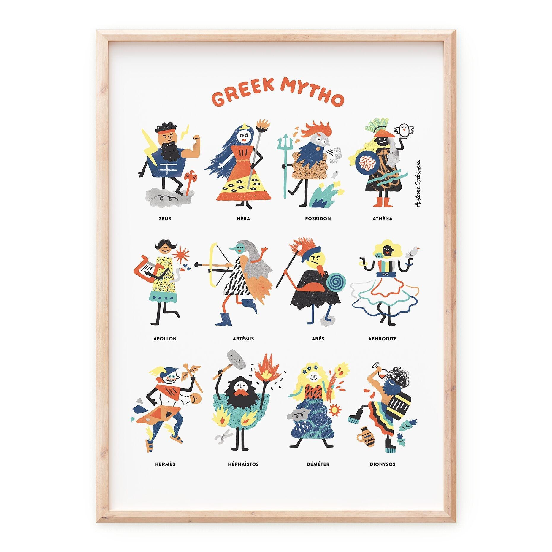 Manifesto illustrato "Mitologia greca"