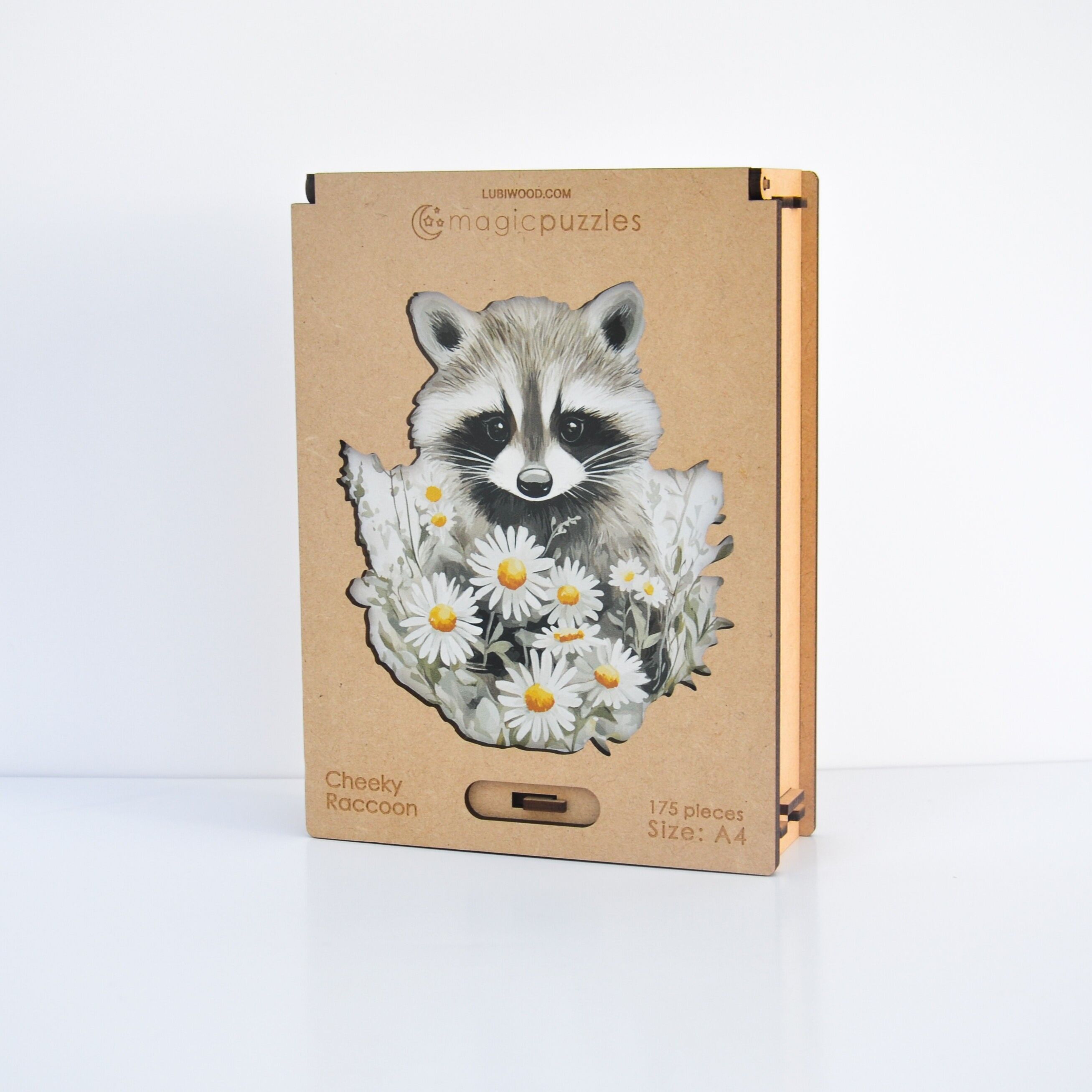 Buy wholesale Wooden Jigsaw Puzzle - Cheeky Raccoon A4 Premium Box