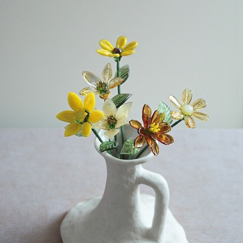 Glasblumenstrauß – Künstlerische Wohndekoration & Ornament
