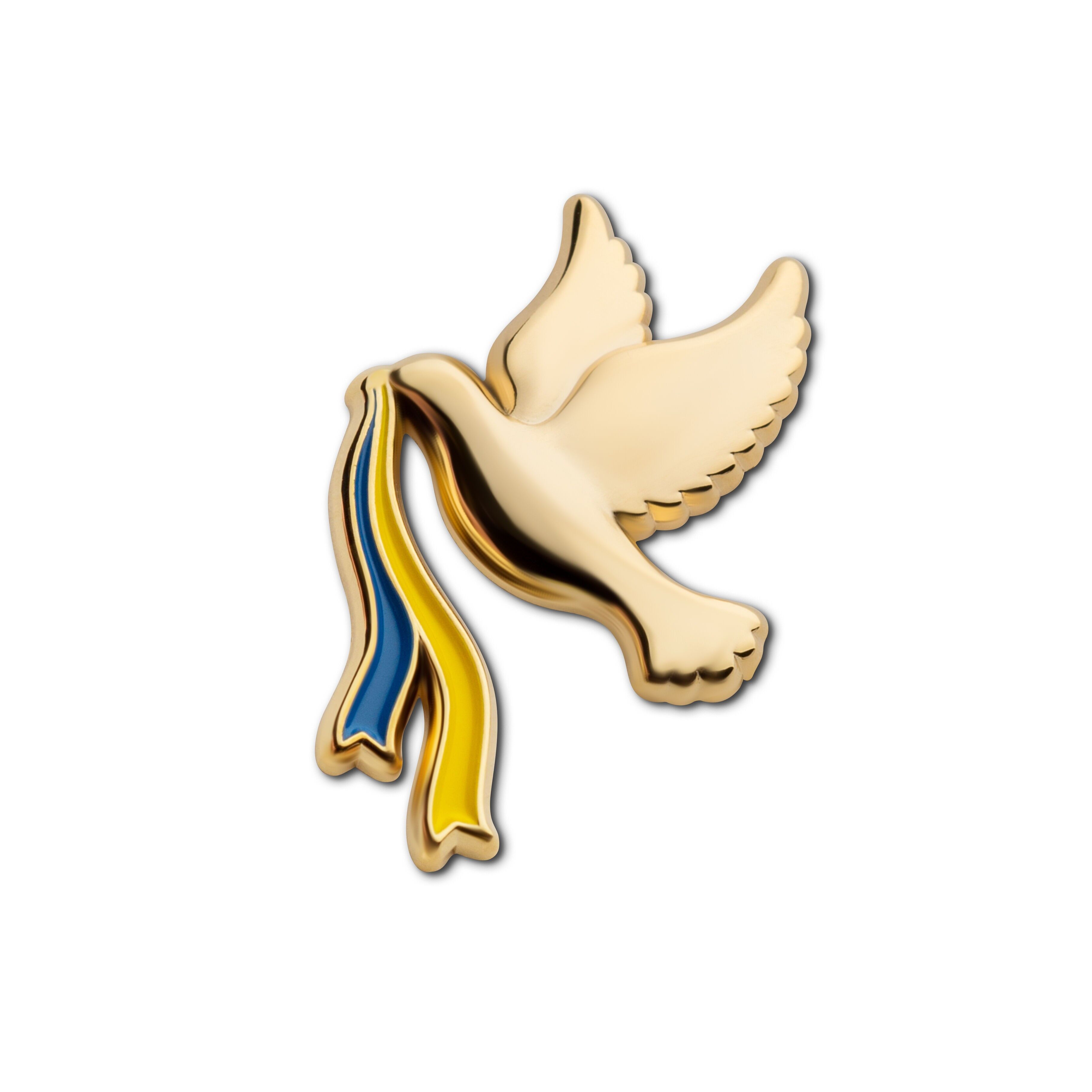 Emaille-Anstecknadel „Ukrainische Friedenstaube“