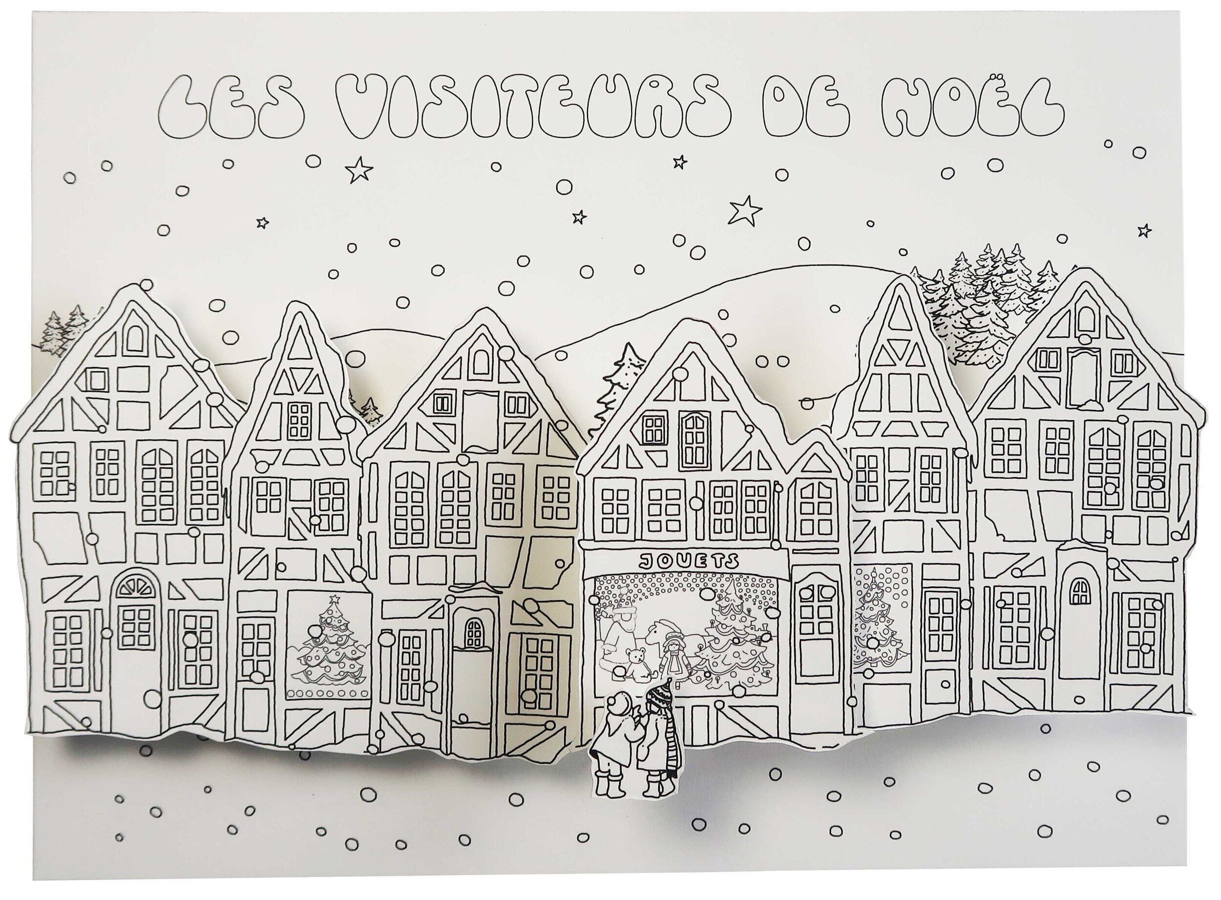 Dibujos para colorear - DIY - Los visitantes de Navidad