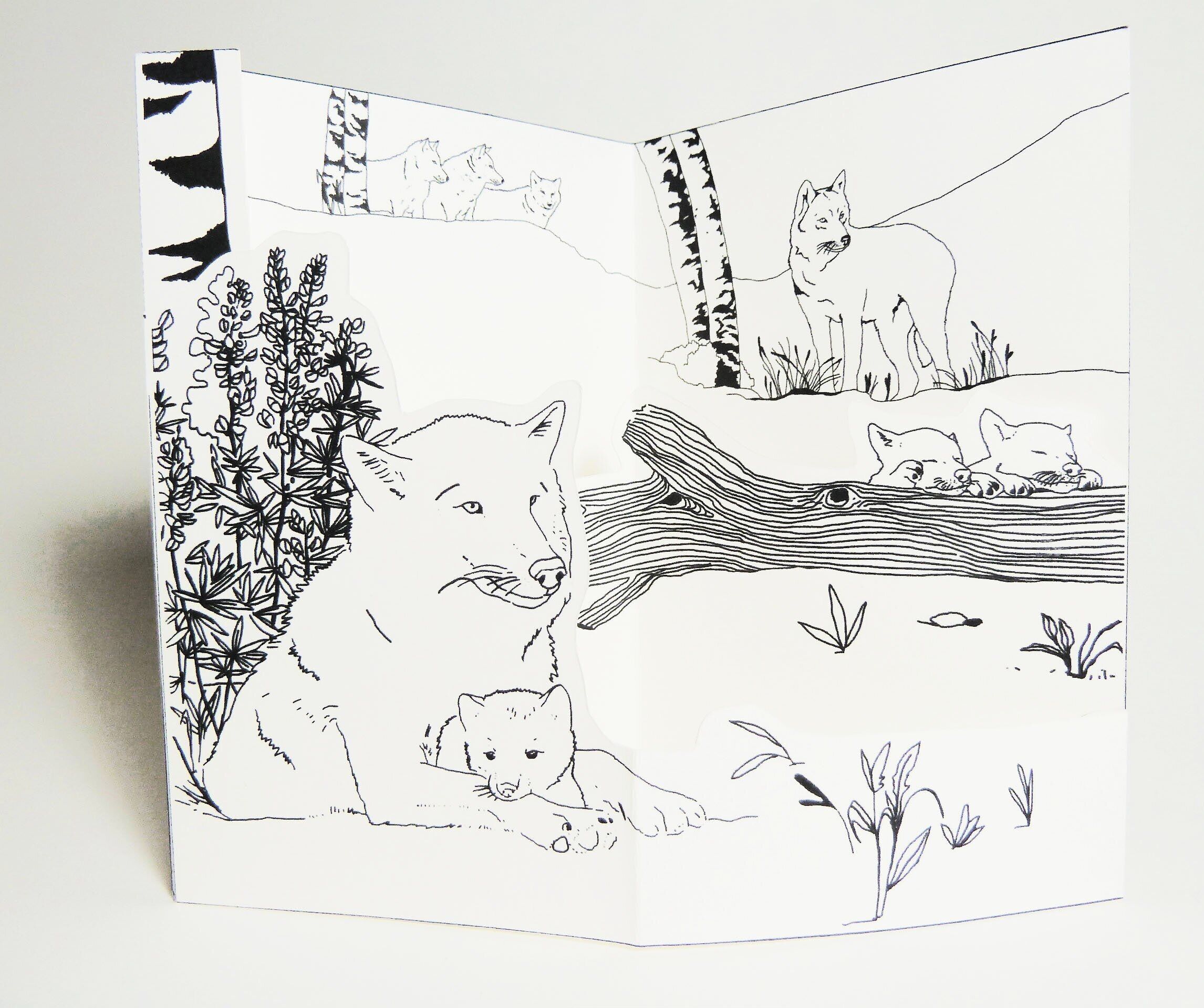 Coloring Book - DIY - The Wolf (French-English version)