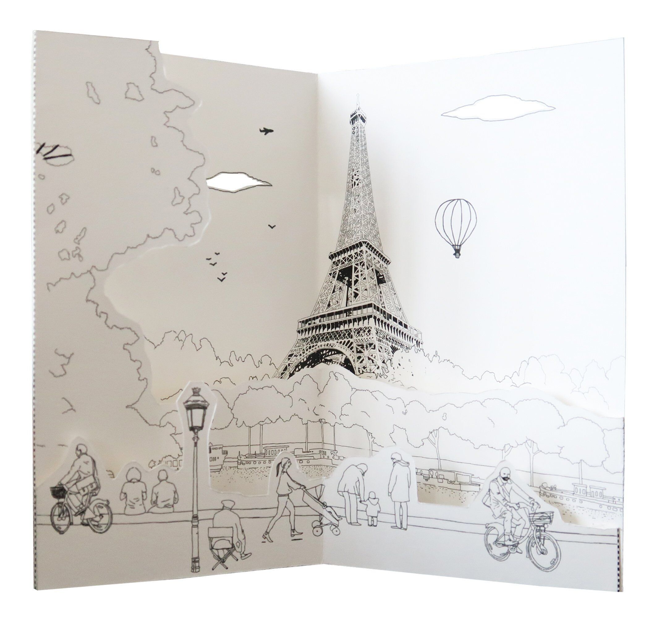Libro para colorear DIY - el MINI: París - Torre Eiffel (versión solo en inglés)