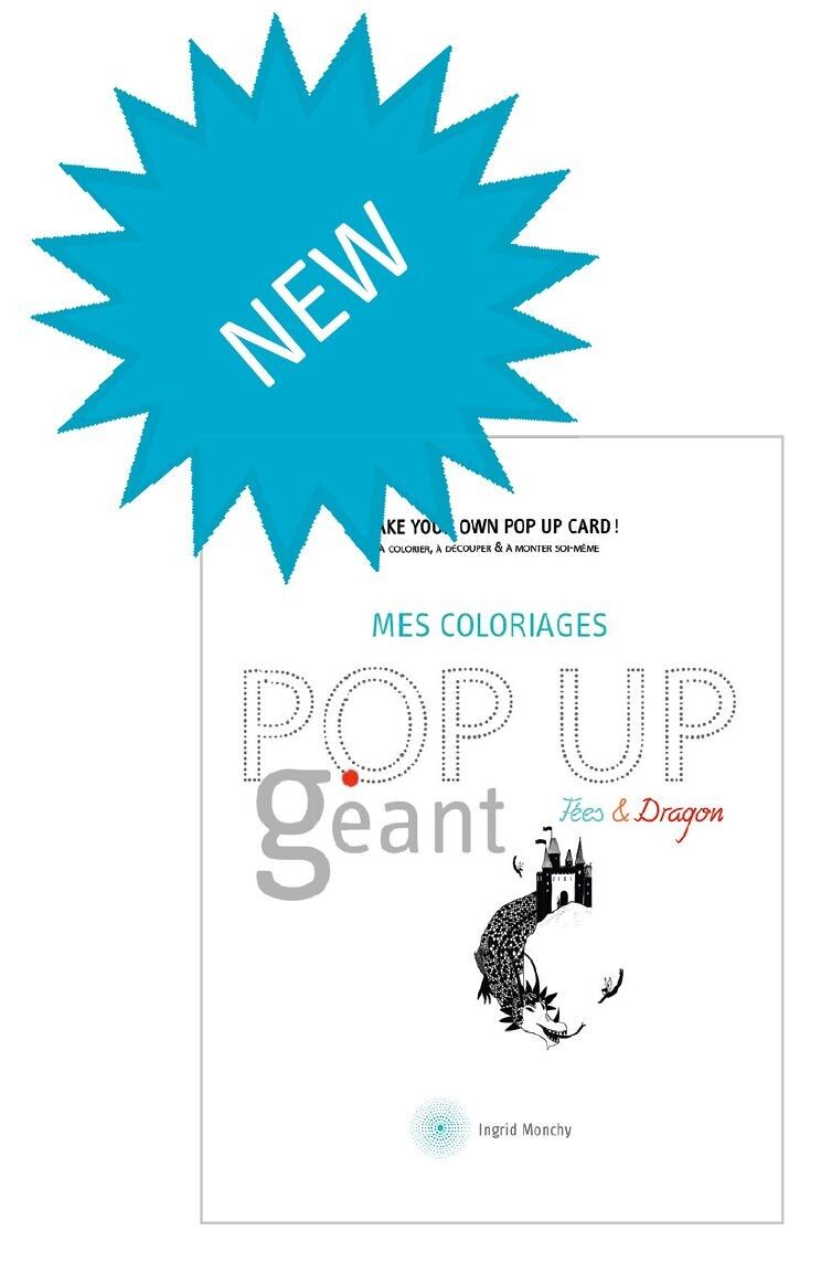 Páginas para colorear - ¡DIY NUEVO!Hadas y dragones - Pop-Up gigante