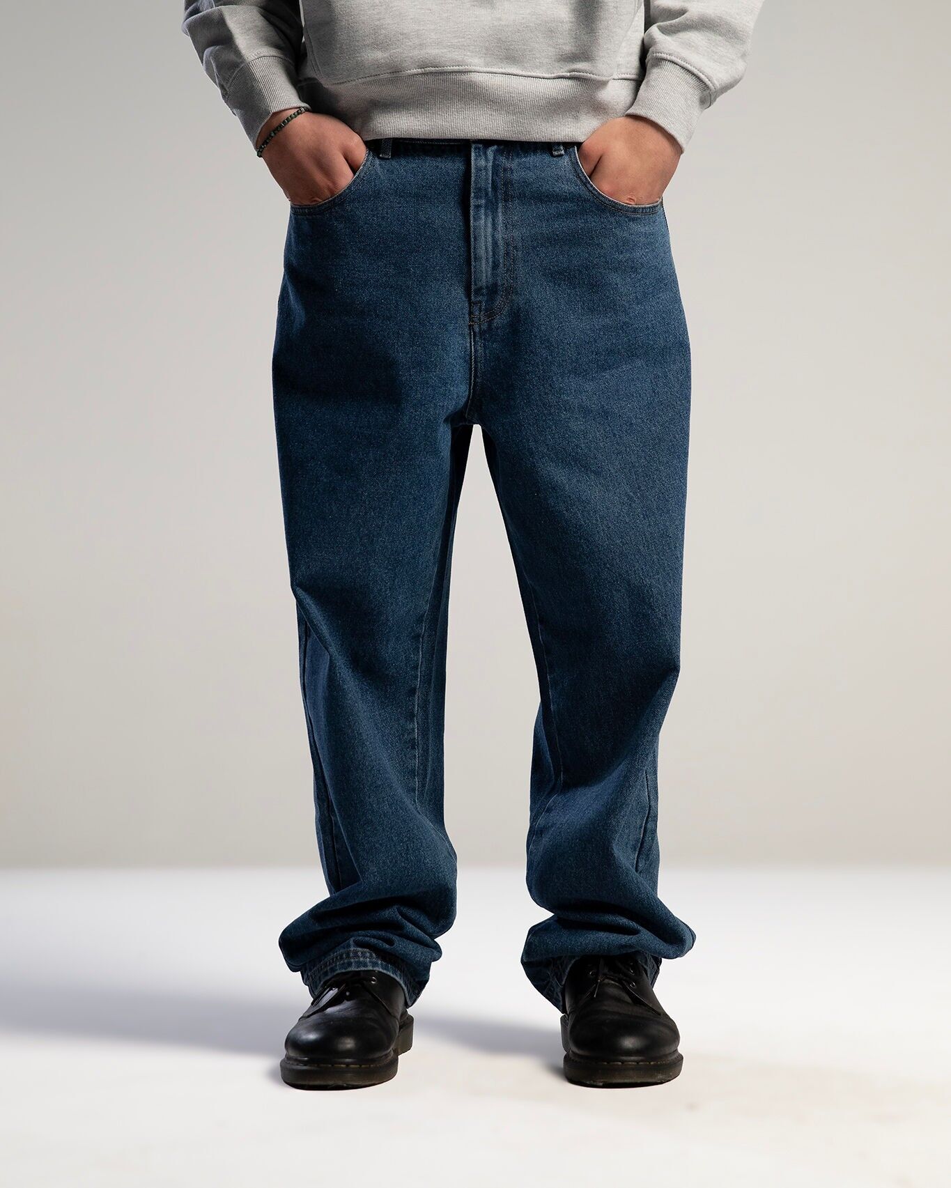 Pantalones de mezclilla - Pantalones de mezclilla de pierna recta - AZUL