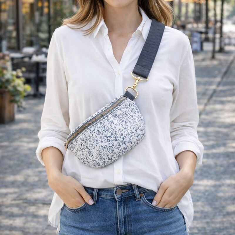 Sac Banane Femme en Coton – Motifs Floraux