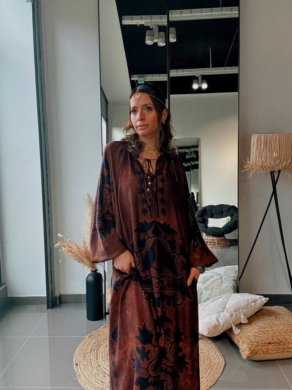 Robe Longue Brodée – Style Bohème Chic