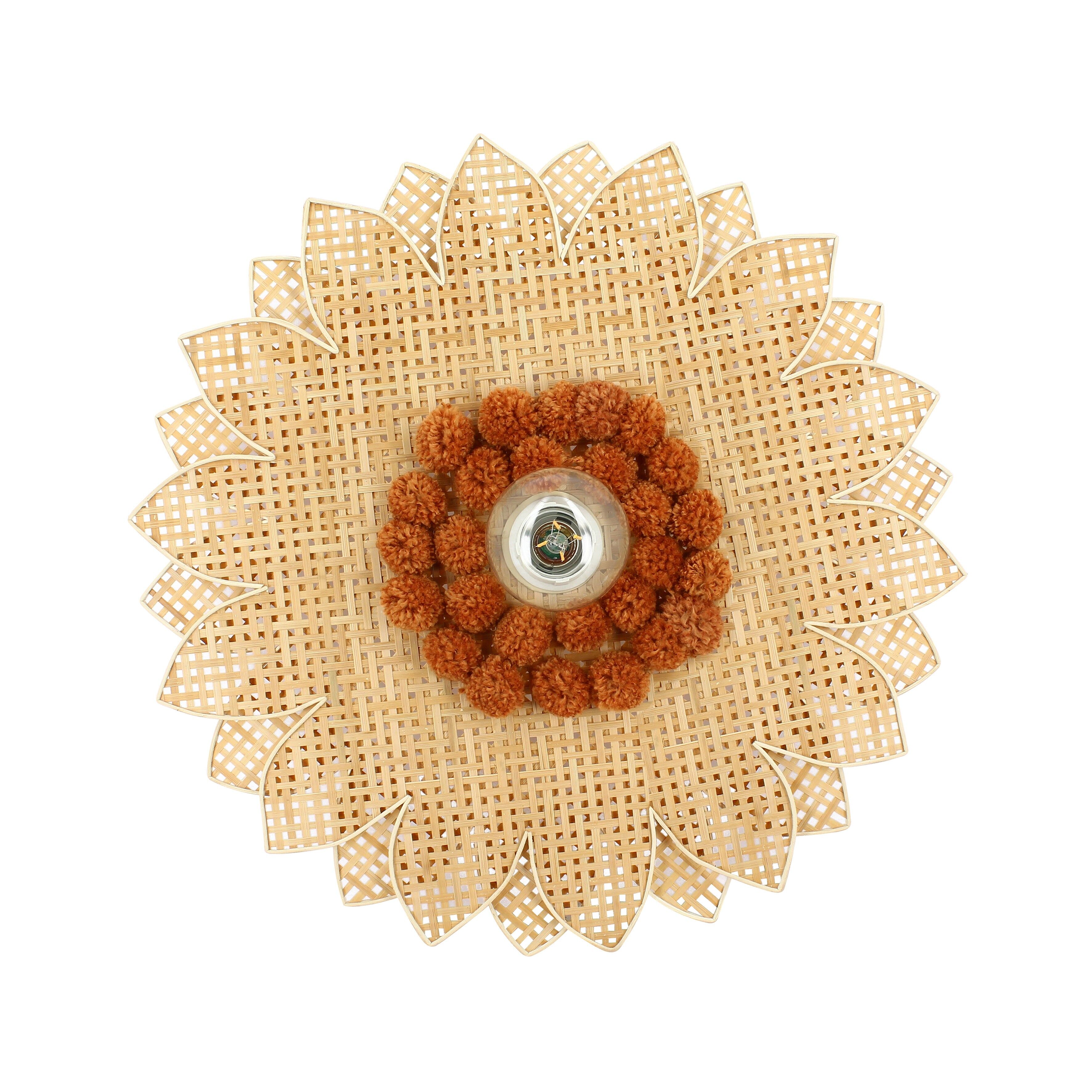 DAISY natural bamboo wall light 50x50x3cm