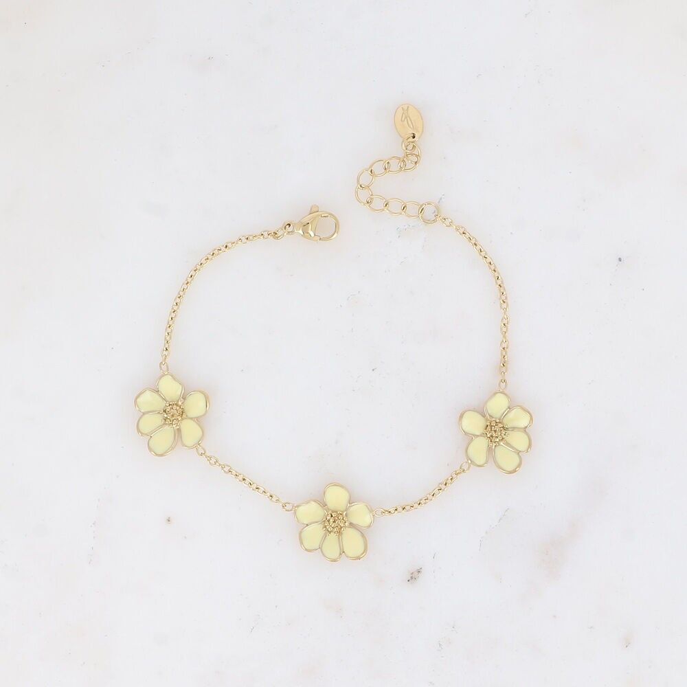 Bracelet Bulla - 3 fleurs émaillées
