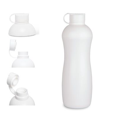 Bouteille de sport biosourcée 500ml Biodrup Blanc