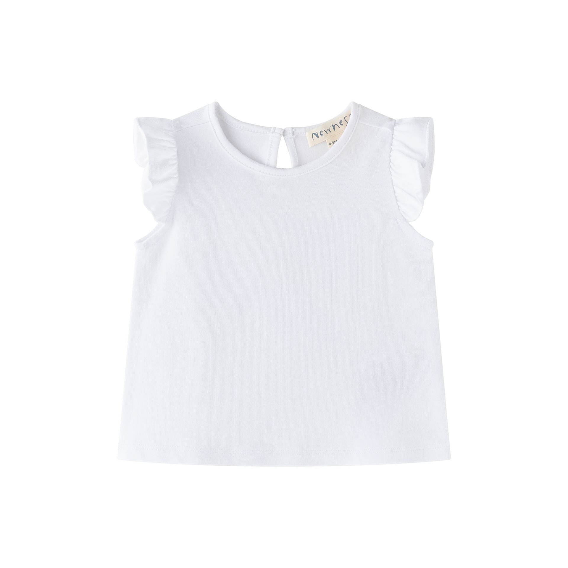 Einfaches Baby-Mädchen-T-Shirt, weiß, BGV66614