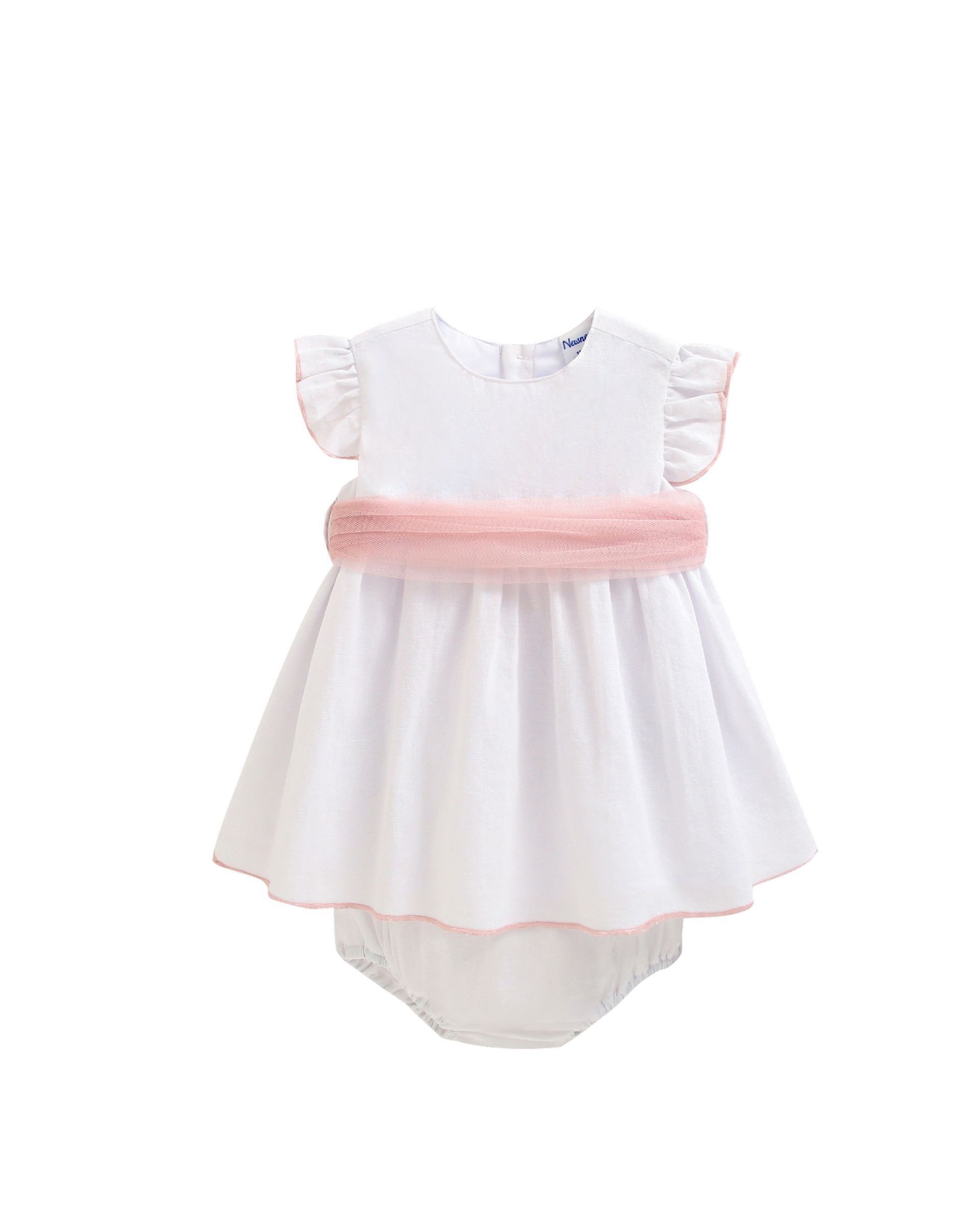 Mädchen-Festkleid 6-24 Monate, Tüllschleife + Strampler BGV96502