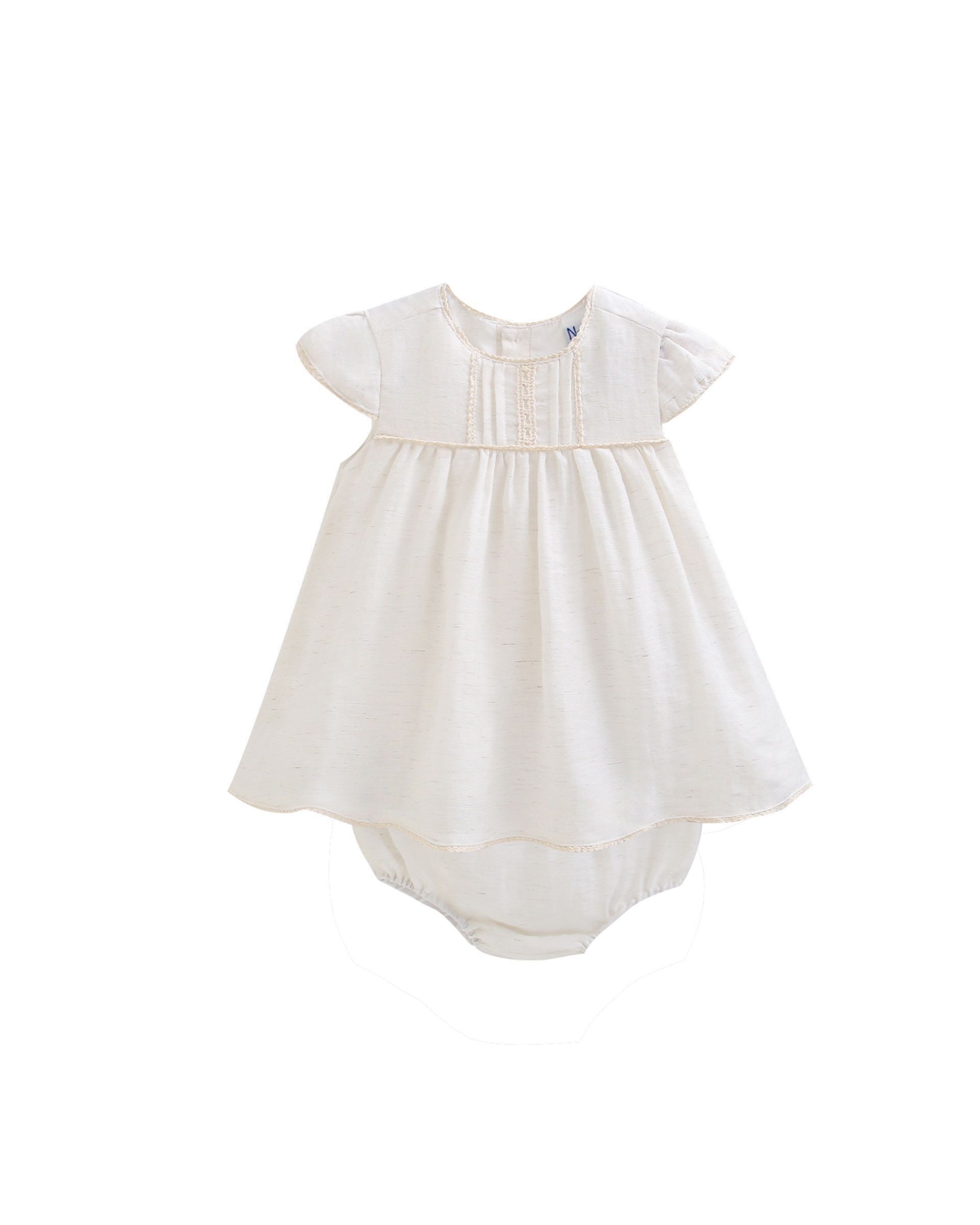 Mädchen-Festkleid 6-24 Monate mit Spitzenbesatz + Strampler BGV96507