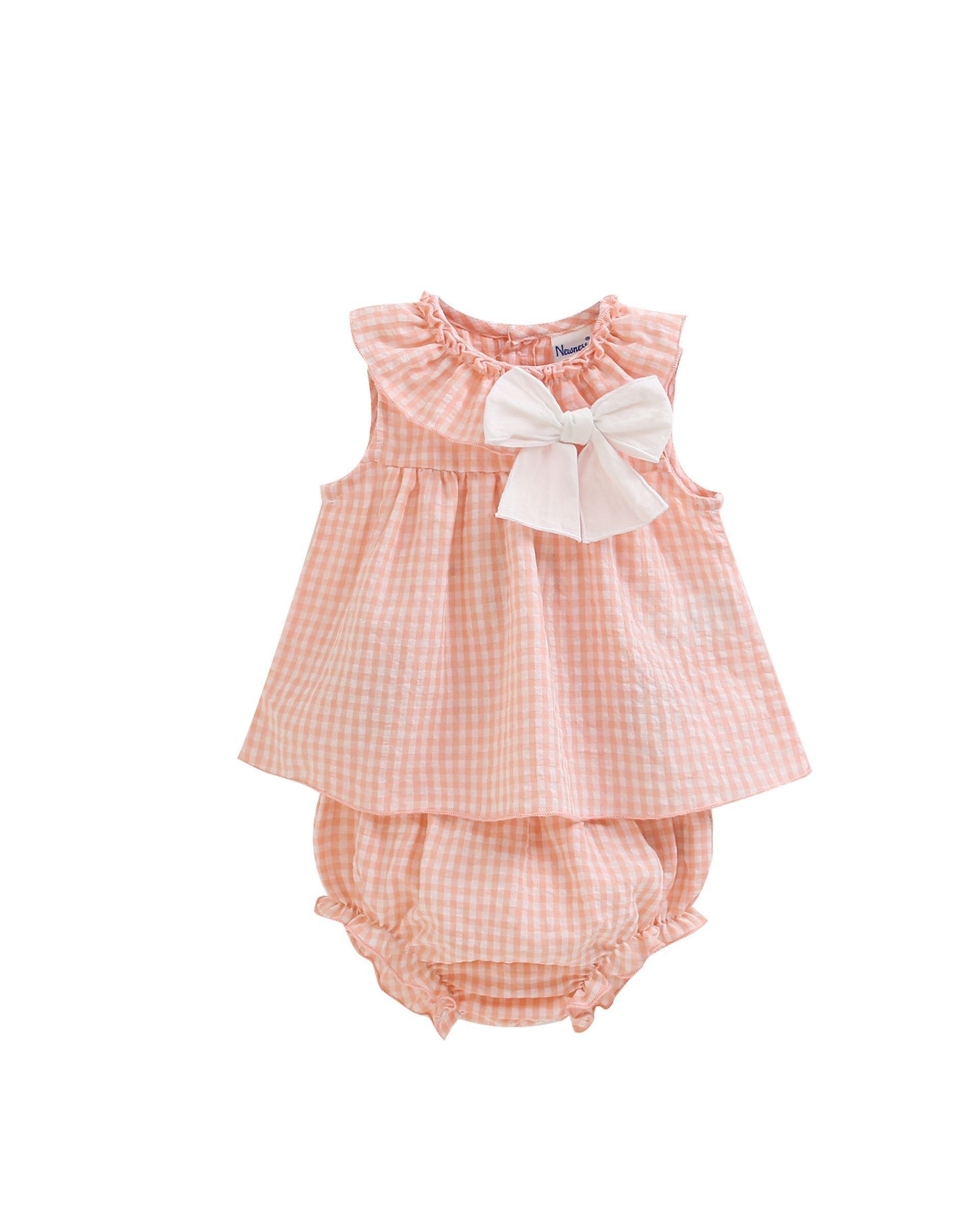 Baby-Outfit-Set 6-24 Monate, rosa Plumeti + Strampler BGV96514