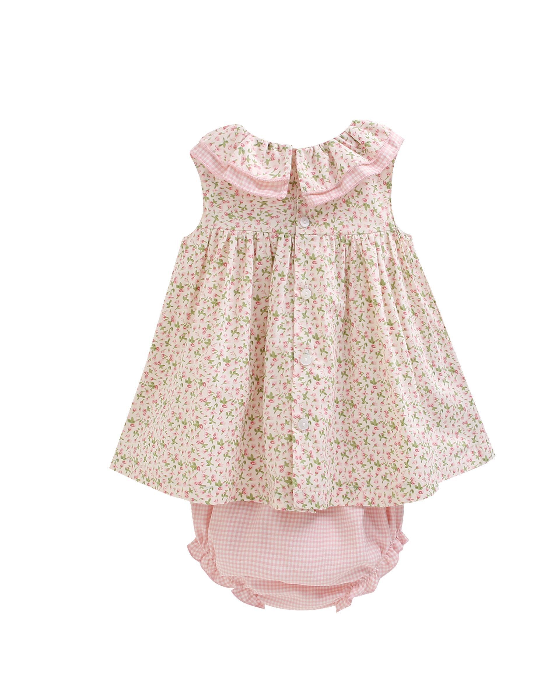 Babykleid 6-24 Monate Liberty Schleife + Windelüberzug Strampler BGV96519