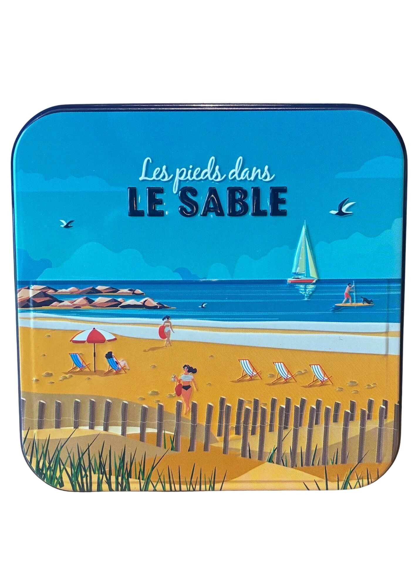 85g Metal Tin - Assorted Plain Cookies/Palettes - SAND