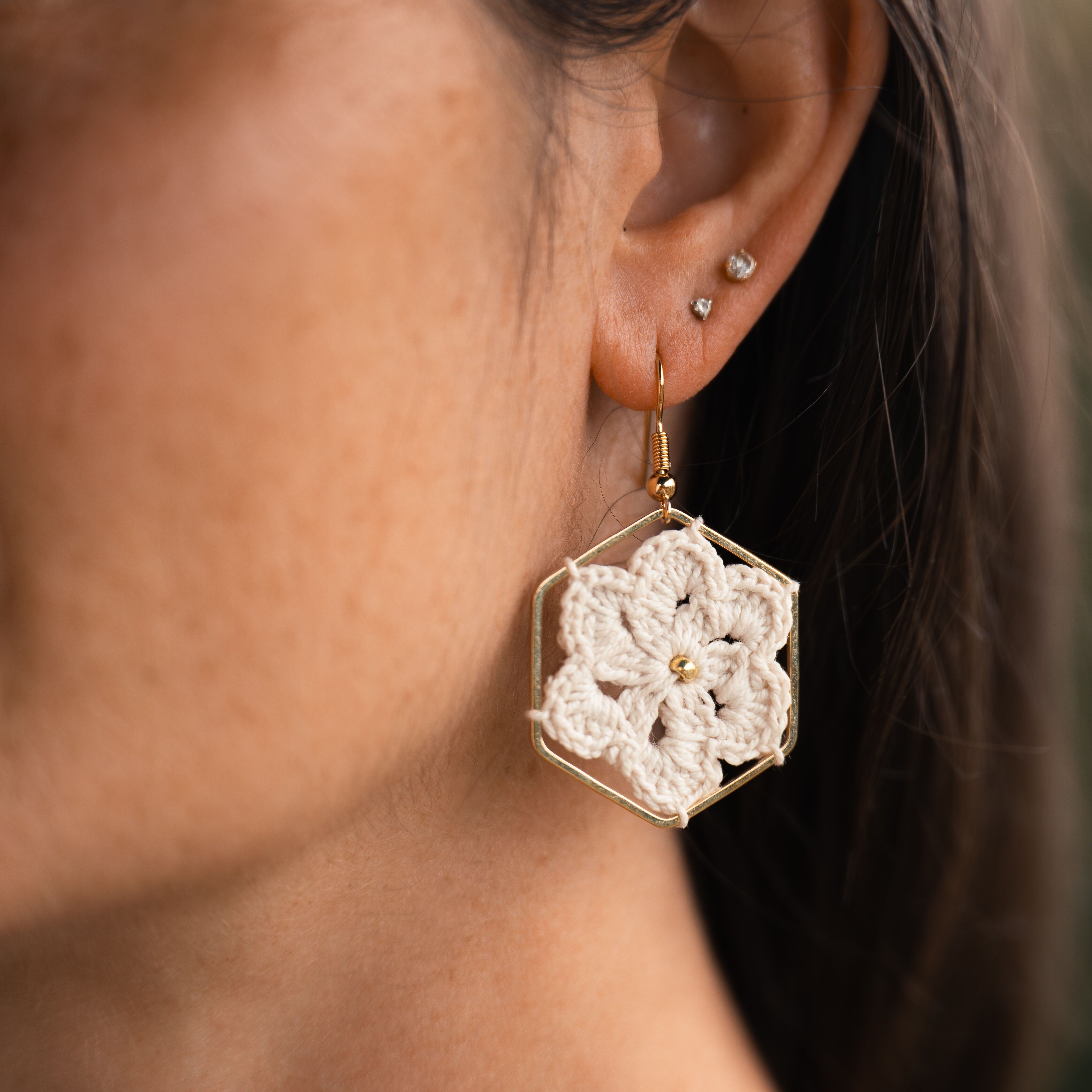 Créole Hexagone Fleur de Cerisier en coton