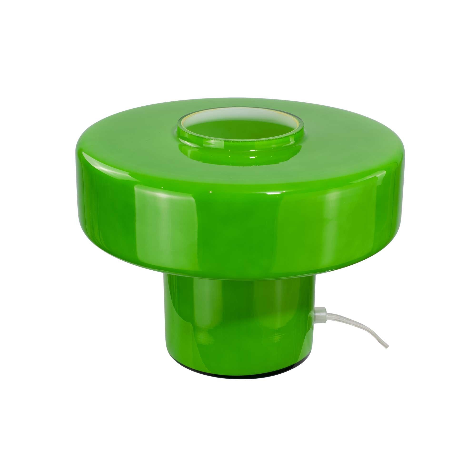Lampada da tavolo in vetro colorato in stile retrò Foza - Pop Green