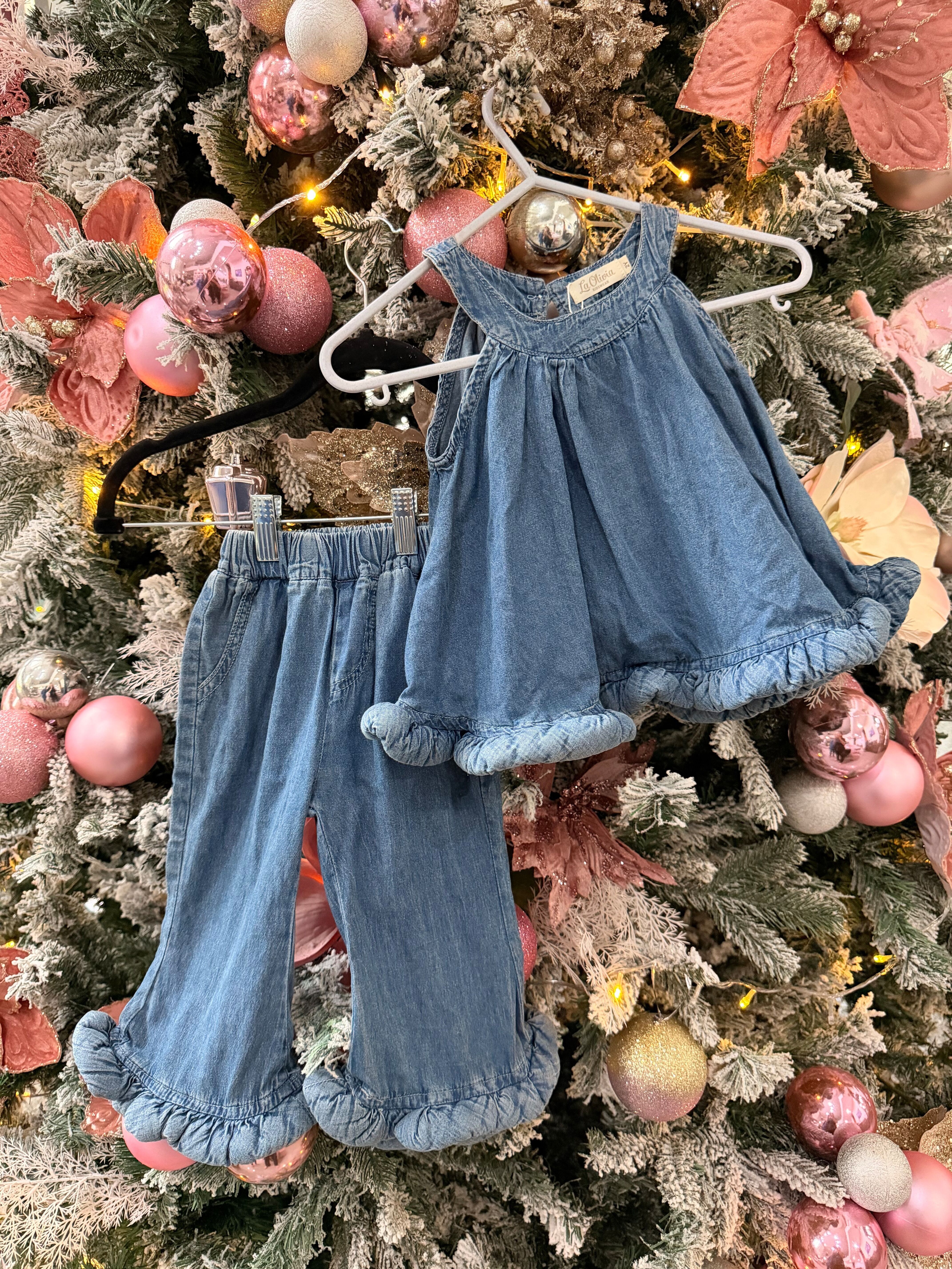 Conjunto Emmy Denim - Top y pantalón
