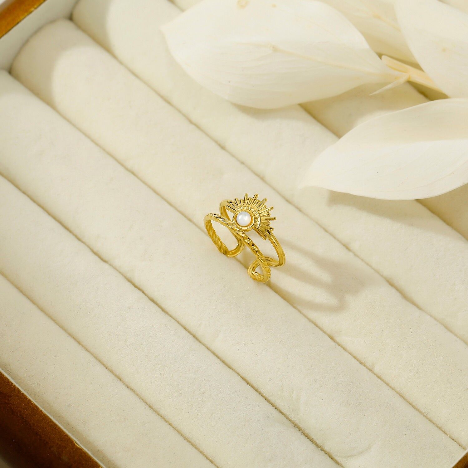 Perlmuttring aus Edelstahl - BG310306OR