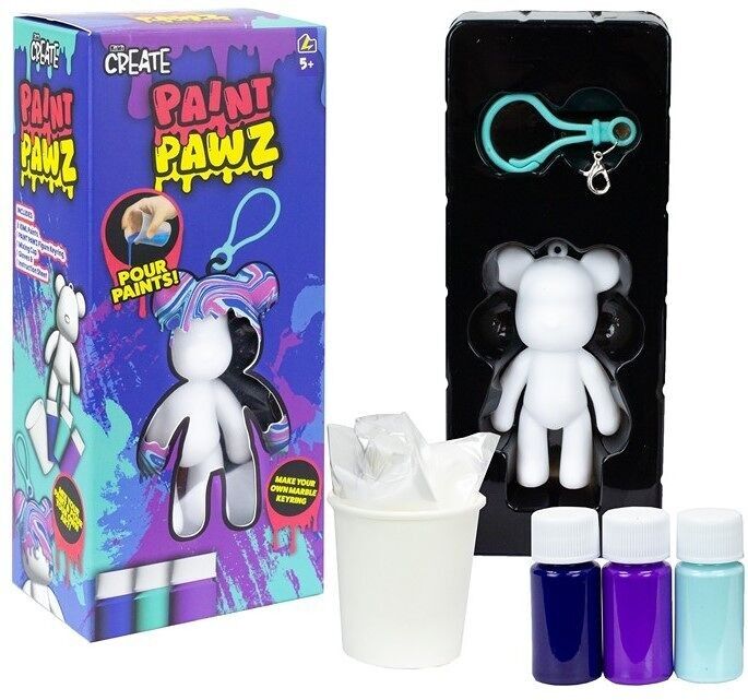 Kiwi Create Paint Pawz Porte-sac Ours 8cm dans une boîte 7,5x18cm