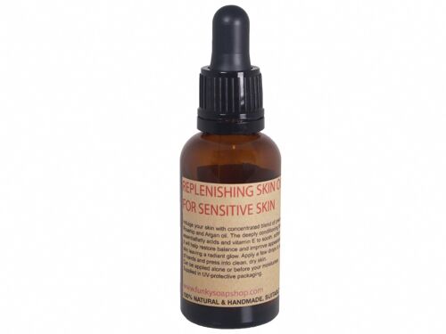 Replenishing Face Oil For Sensitive Skin, 100% Pure Rosehip & Argan Oil