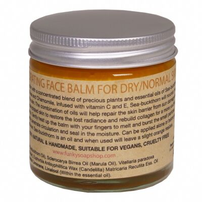 Hydrating Solid Face Balm For Dry/Normal Skin, 100% Pure Sea-buckthorn Oil