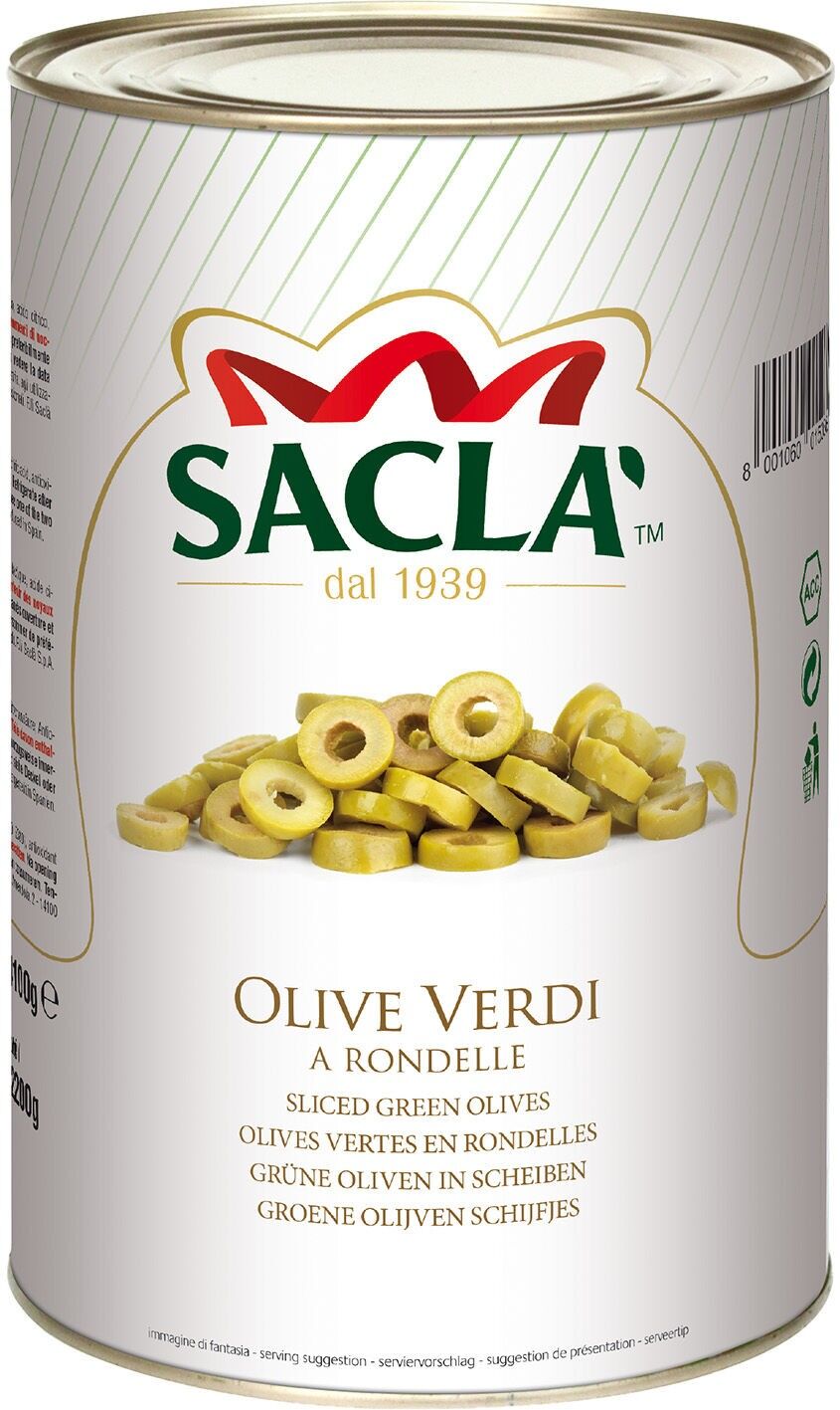 SACLA - Olives vertes en rondelle au naturel 4.1 kg