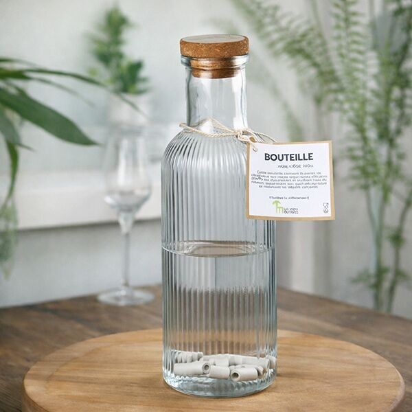 La Bouteille LVM, bouchon Liège avec 15 perles de céramique EM®