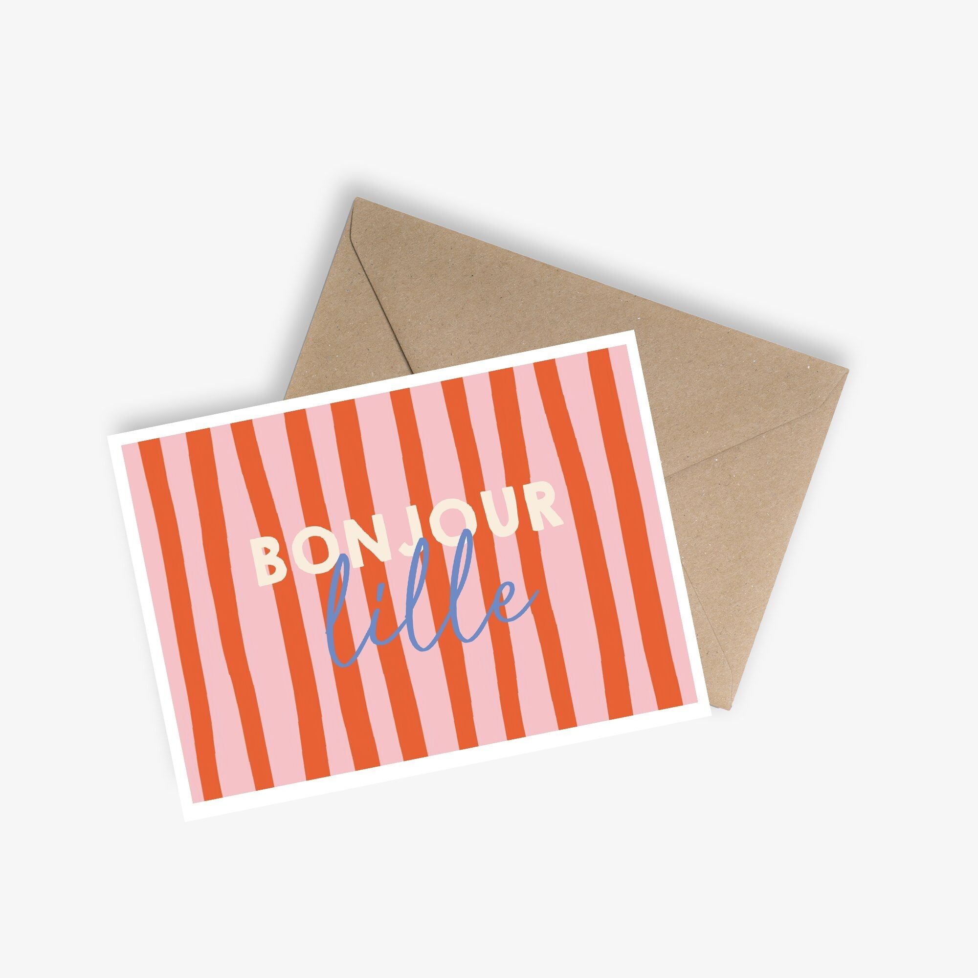 Simple Message Card - Hello + word of your choice