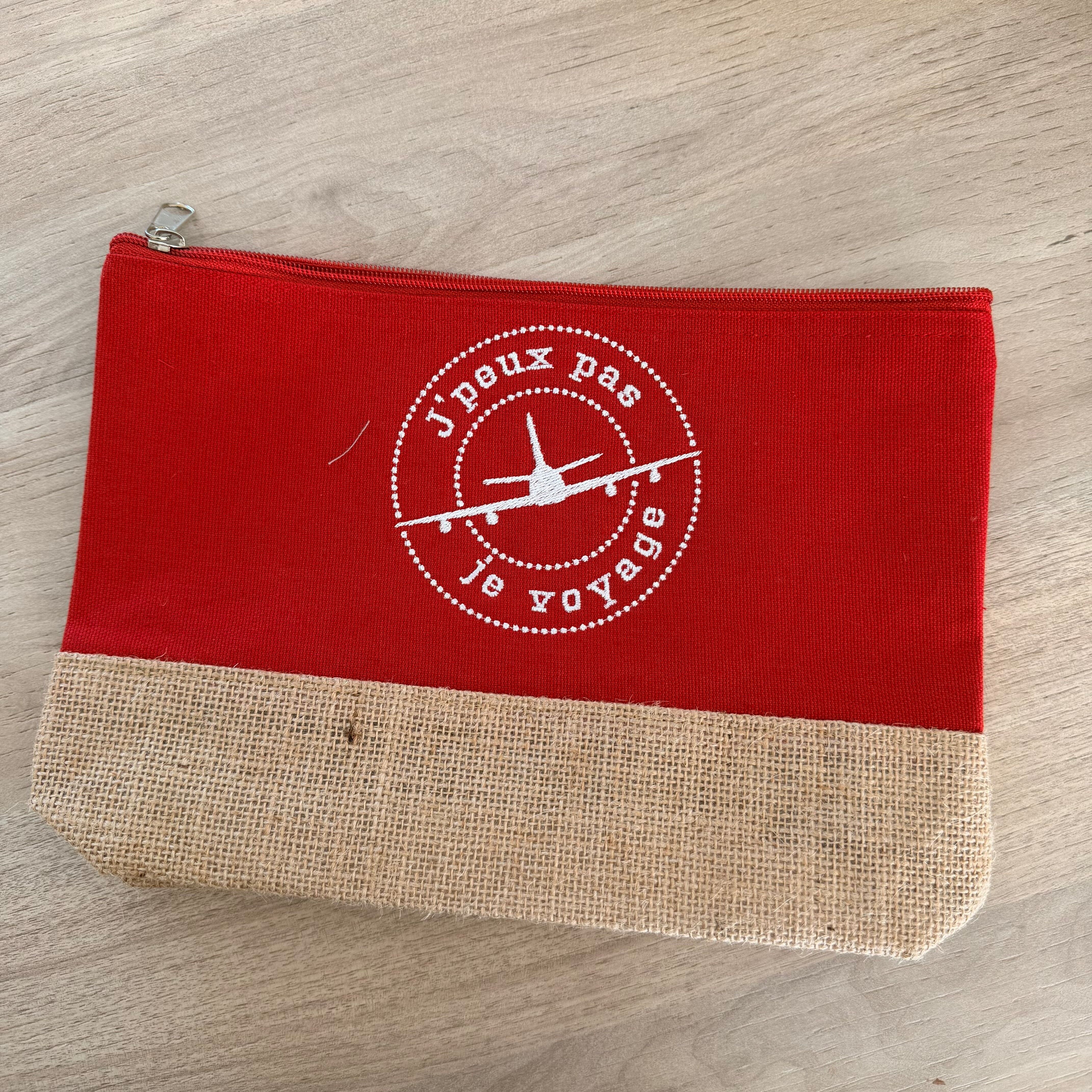 Bolsa bordada, no puedo, estoy de viaje.