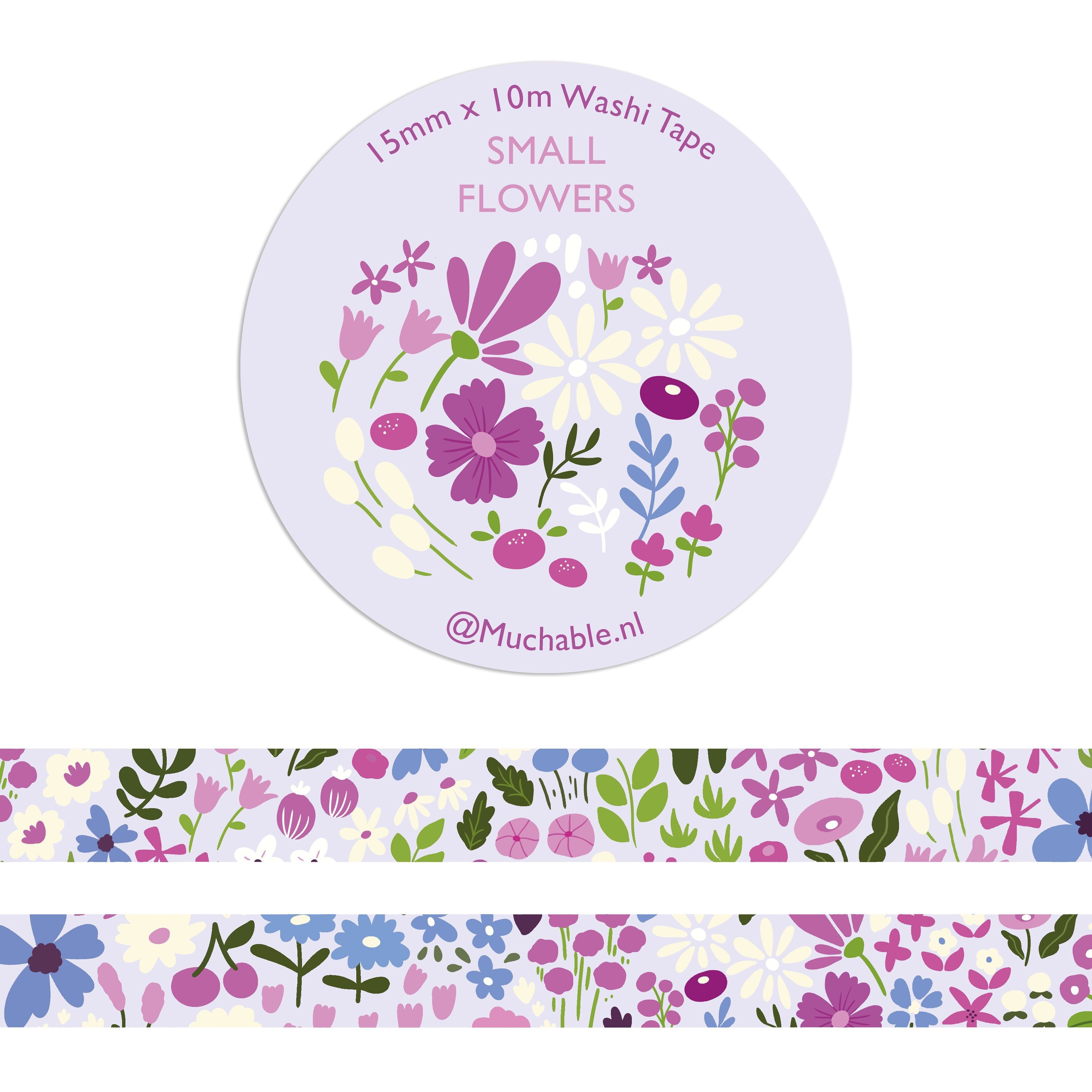 Washitape - papertape - small flowers pattern print illustration