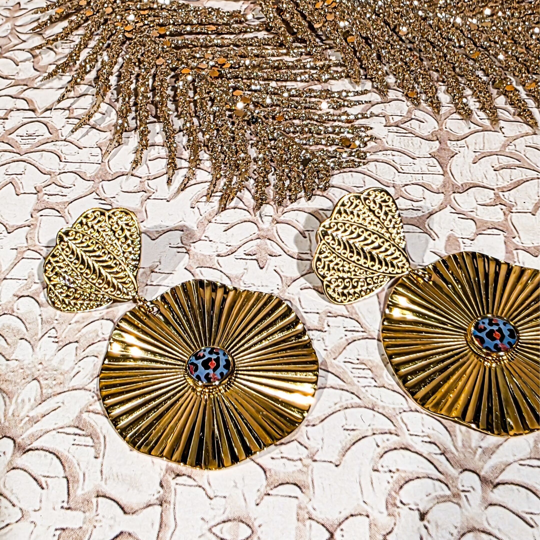 Leopard print resin earrings, stainless steel jewelry, Mother's Day gift for Mom, Christmas gift