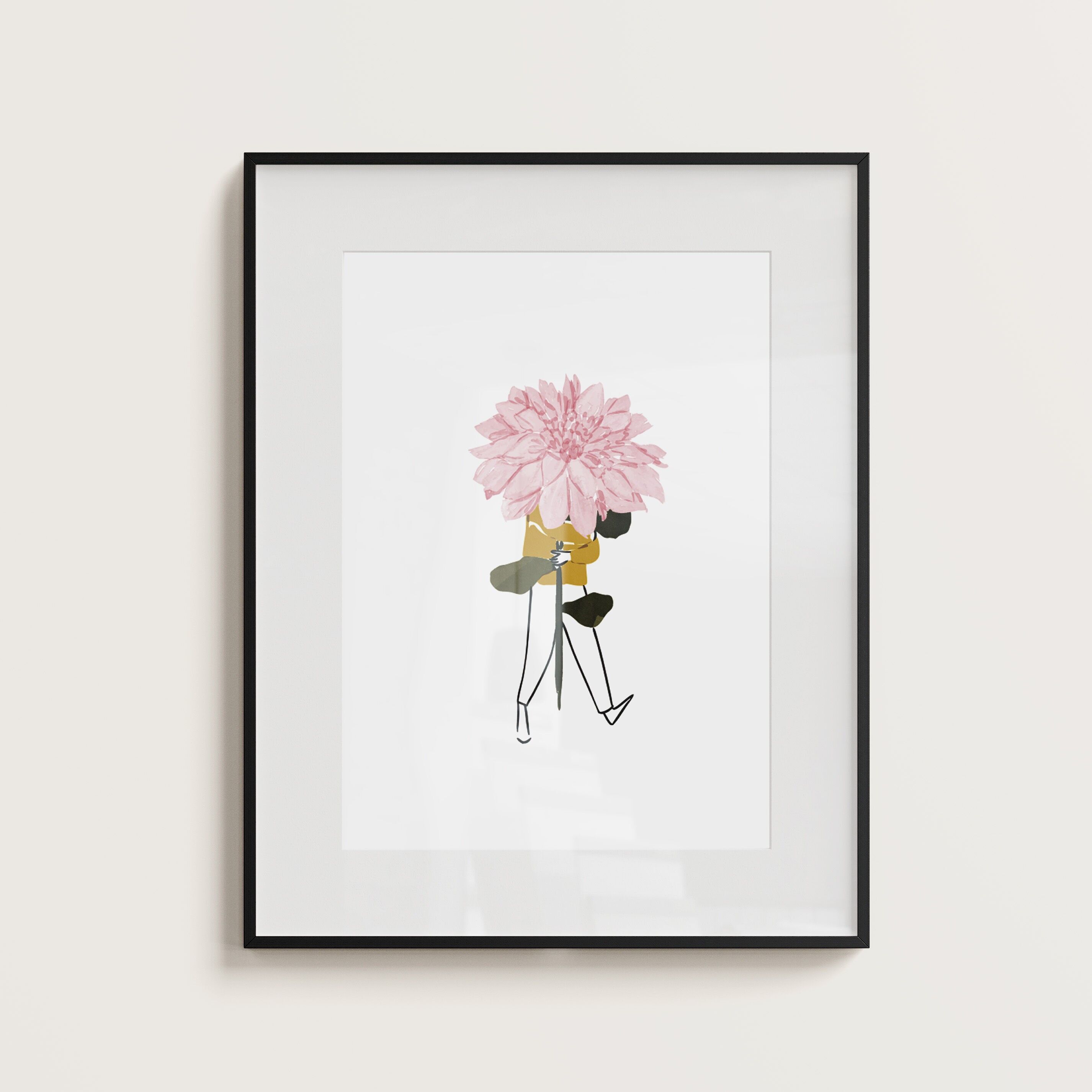 Illustrated poster "Dahlia"