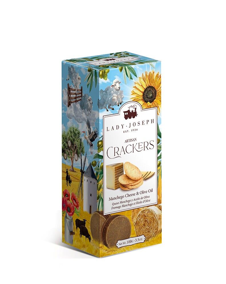 Manchego-Käse und Olivenöl-Cracker